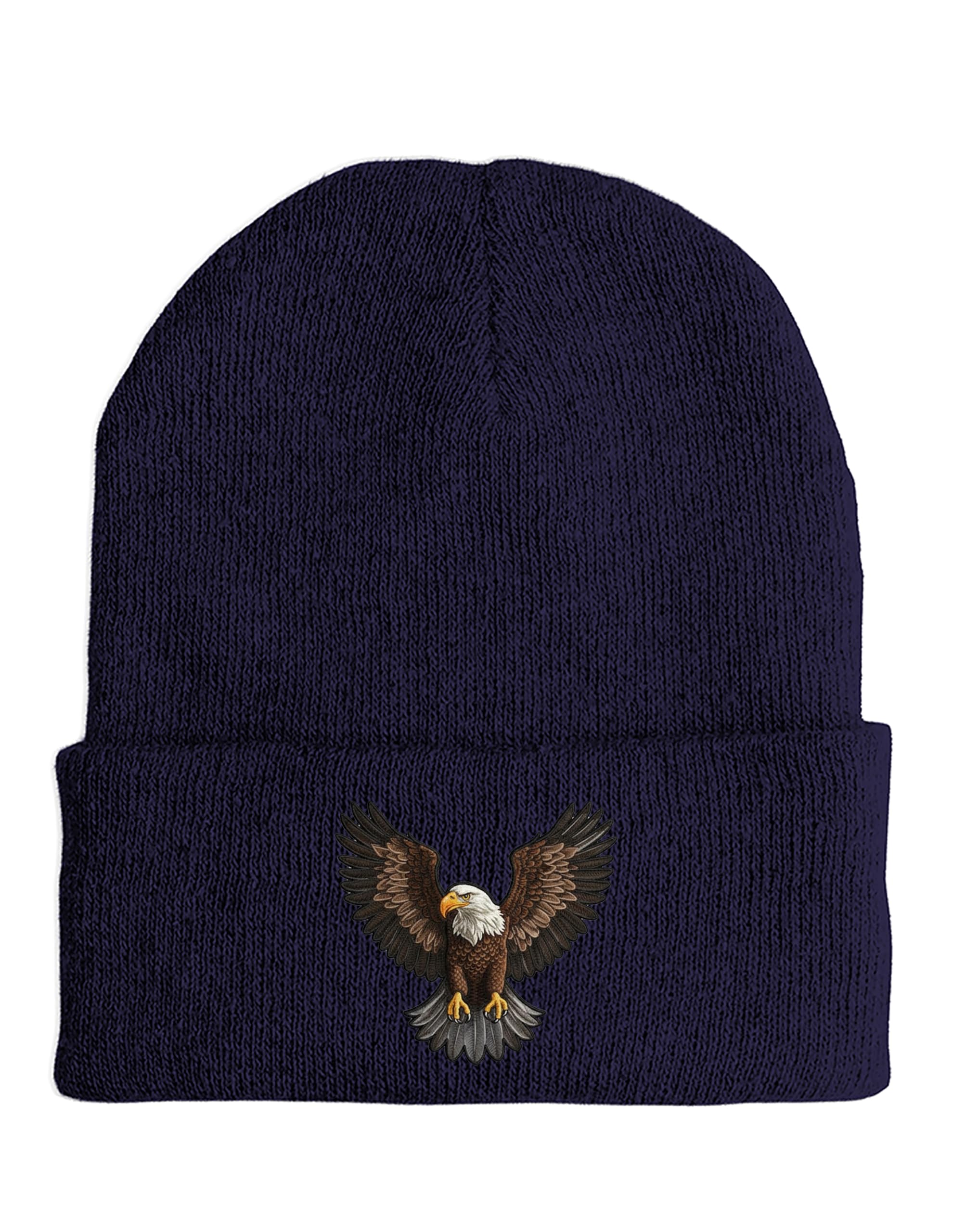 Strickmütze Majestic Eagle Bestickt mit Adler Motiv Wintermütze aus weichem Strickmaterial für Damen und Herren Unisex Beanie mit Tierstickerei