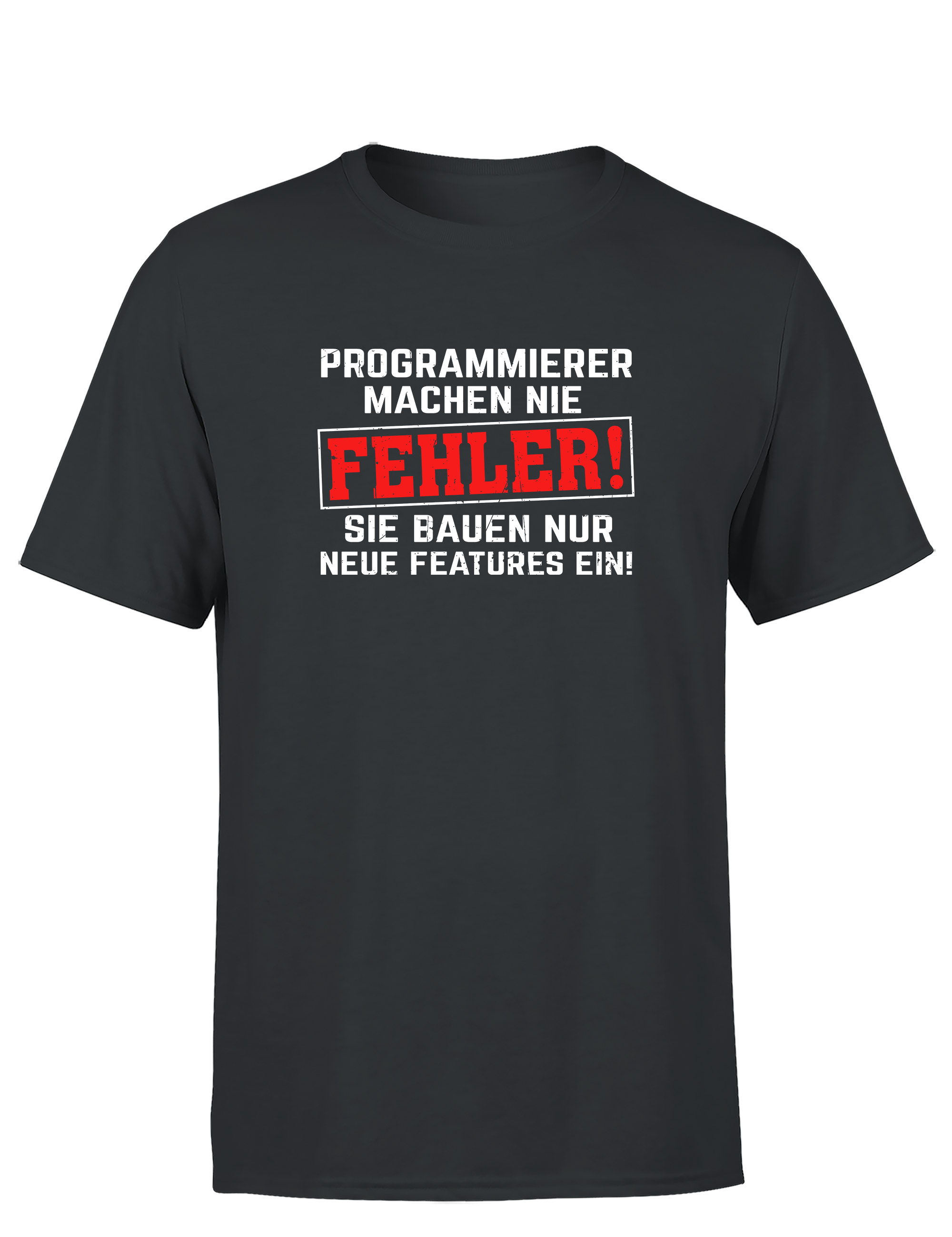 Programmierer machen nie Fehler – Herren T-Shirt im Retro Stil | Lustiges Nerd Shirt für Entwickler, Coder & IT-Fans