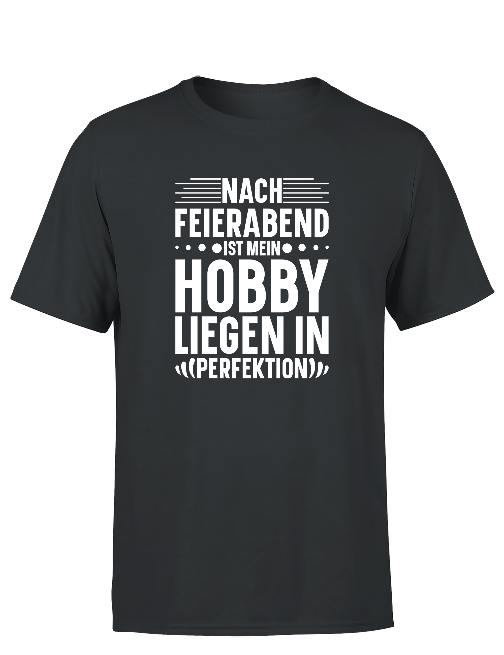 Nach Feierabend – Herren T-Shirt „Liegen in Perfektion“ | Lustiges Shirt für Couch-Fans & Relax-Profis
