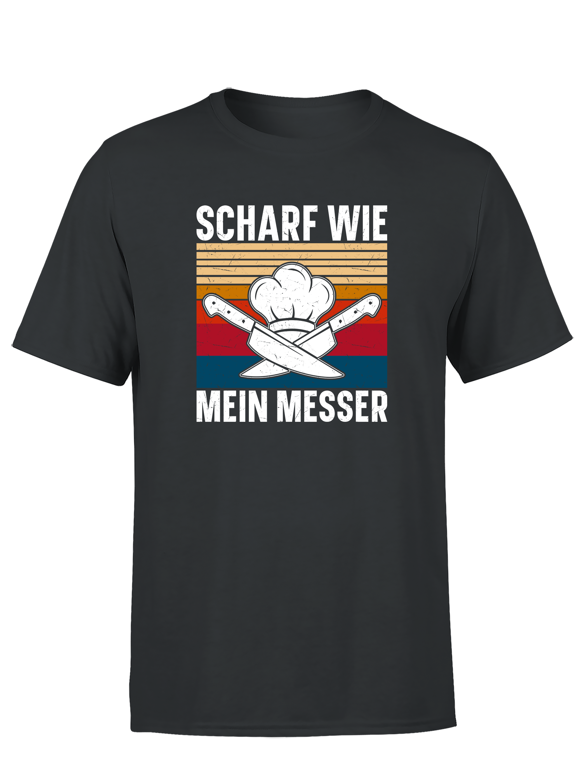 Herren T-Shirt „Scharf wie mein Messer“ | Lustiges Koch Shirt für Männer & Küchenprofis
