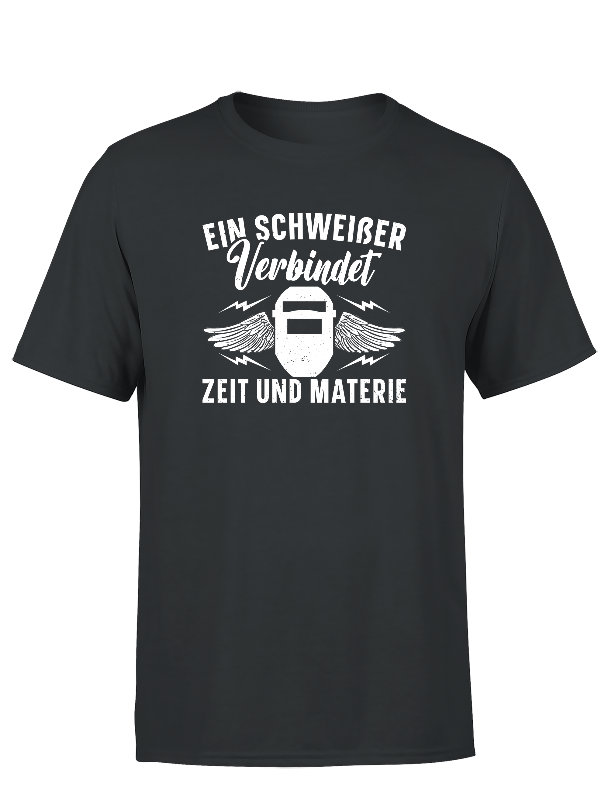 Ein Schweißer verbindet Zeit und Materie – Herren T-Shirt im Retro Stil | Lustiges Shirt für Schweißer, Metallbauer & Handwerker