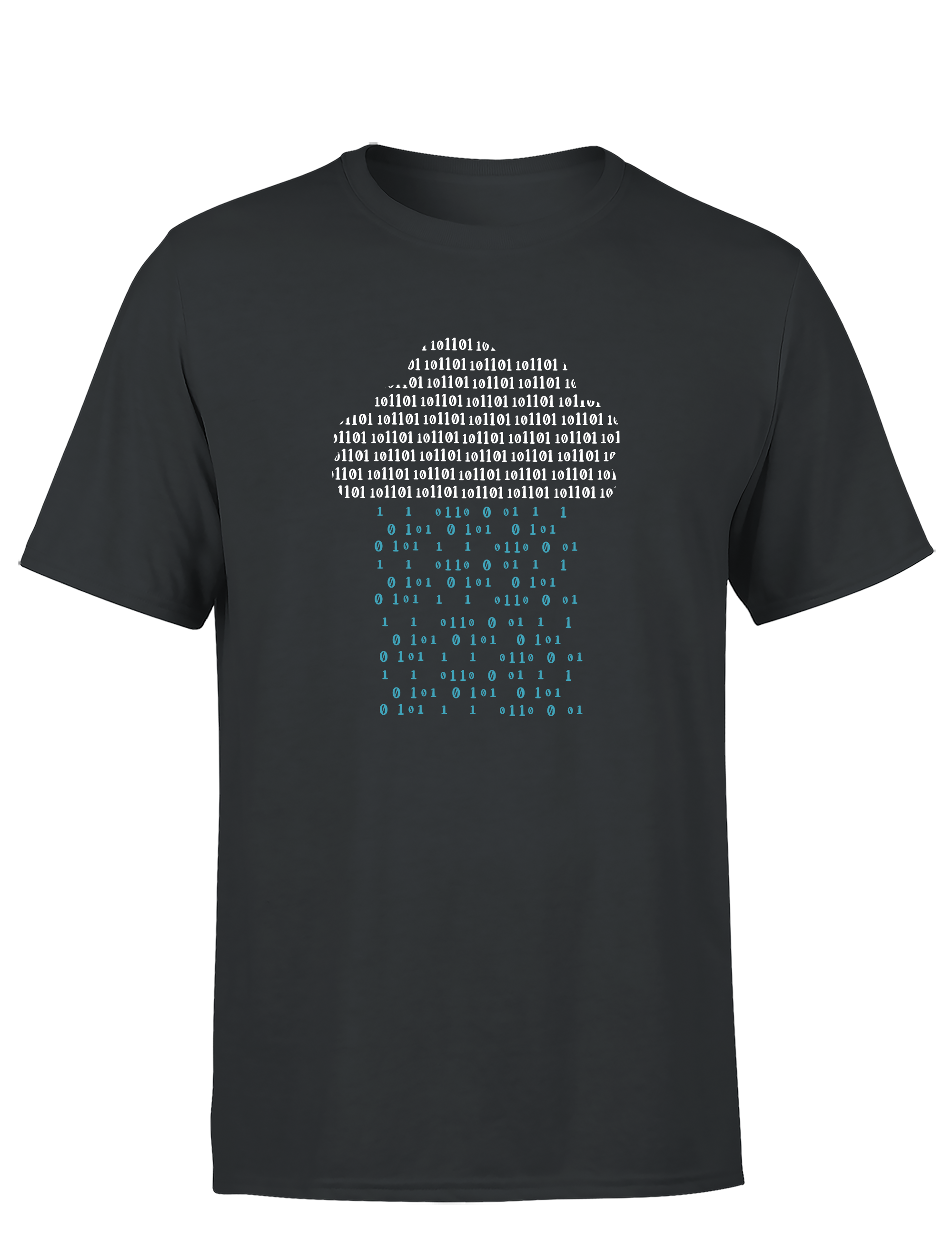 Binary Mushroom – Herren T-Shirt im Retro Stil | Lustiges Nerd Shirt für Gamer, Programmierer & IT-Fans