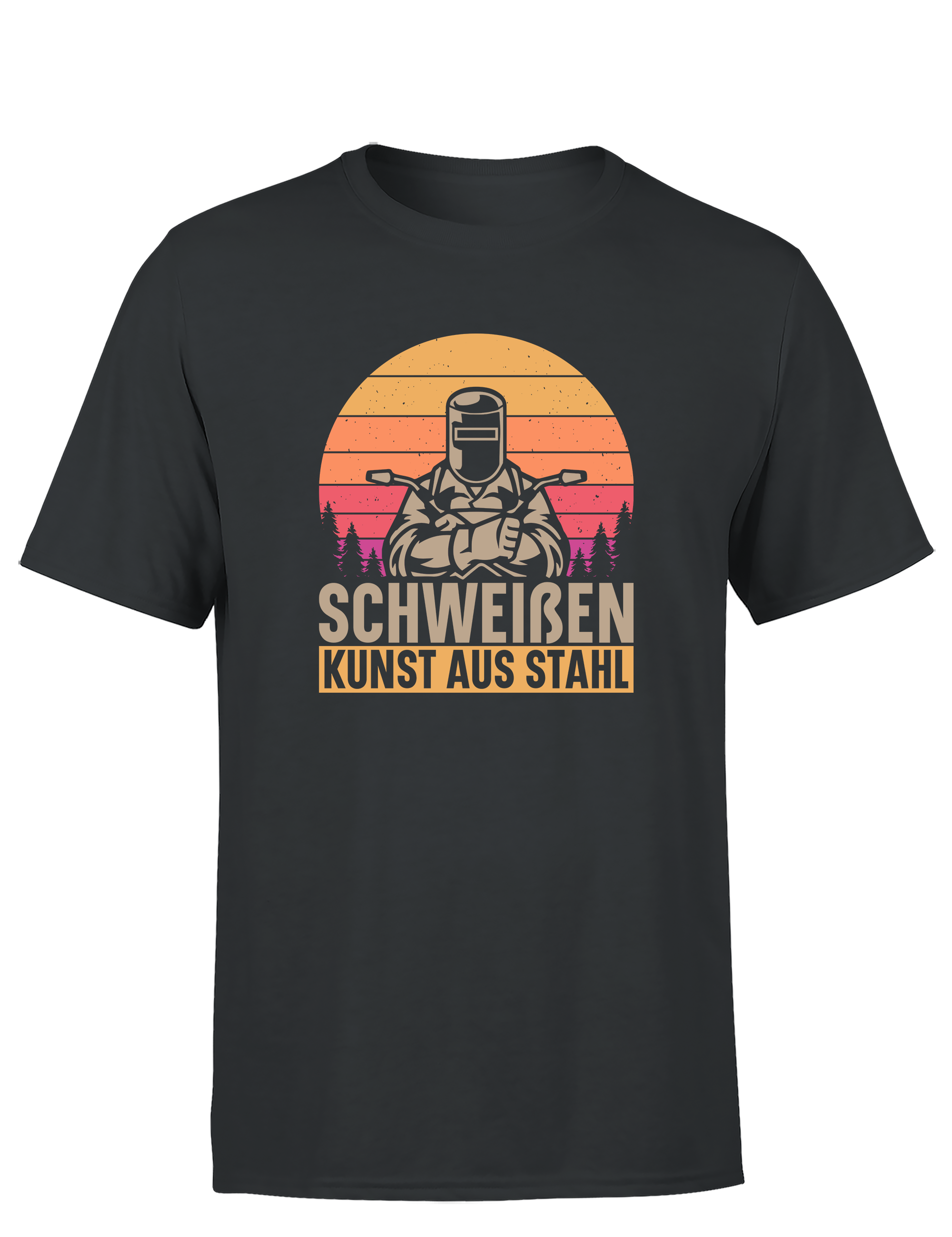 Schweißen – Kunst aus Stahl – Herren T-Shirt im Retro Stil | Lustiges Shirt für Schweißer, Metallbauer & Handwerker