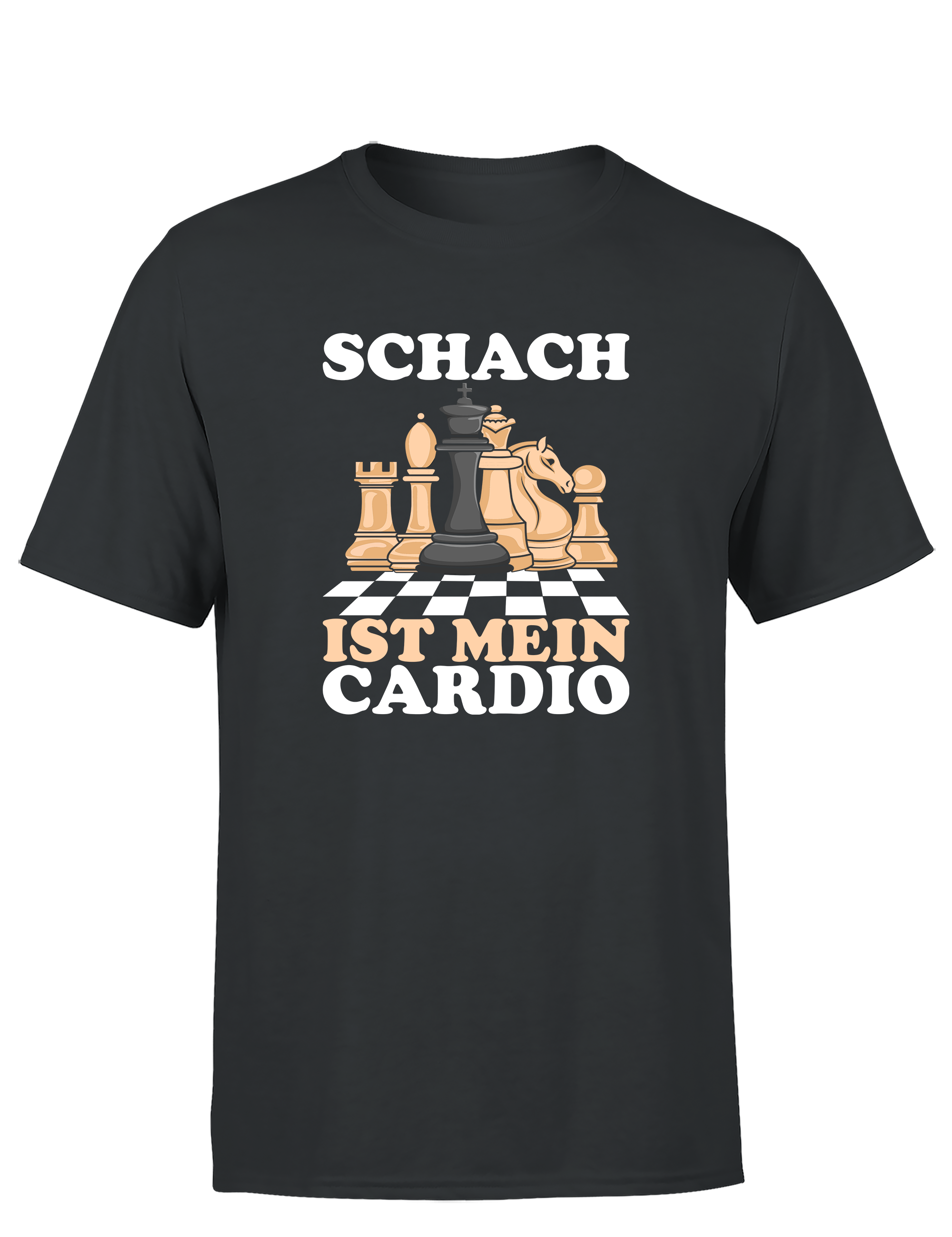 Schach macht klüger und süchtig – Herren T-Shirt im Retro Stil | Schach ist mein Cardio | Perfektes Männer Shirt für Schachspieler, Turniere, Freizeit & Geschenkidee