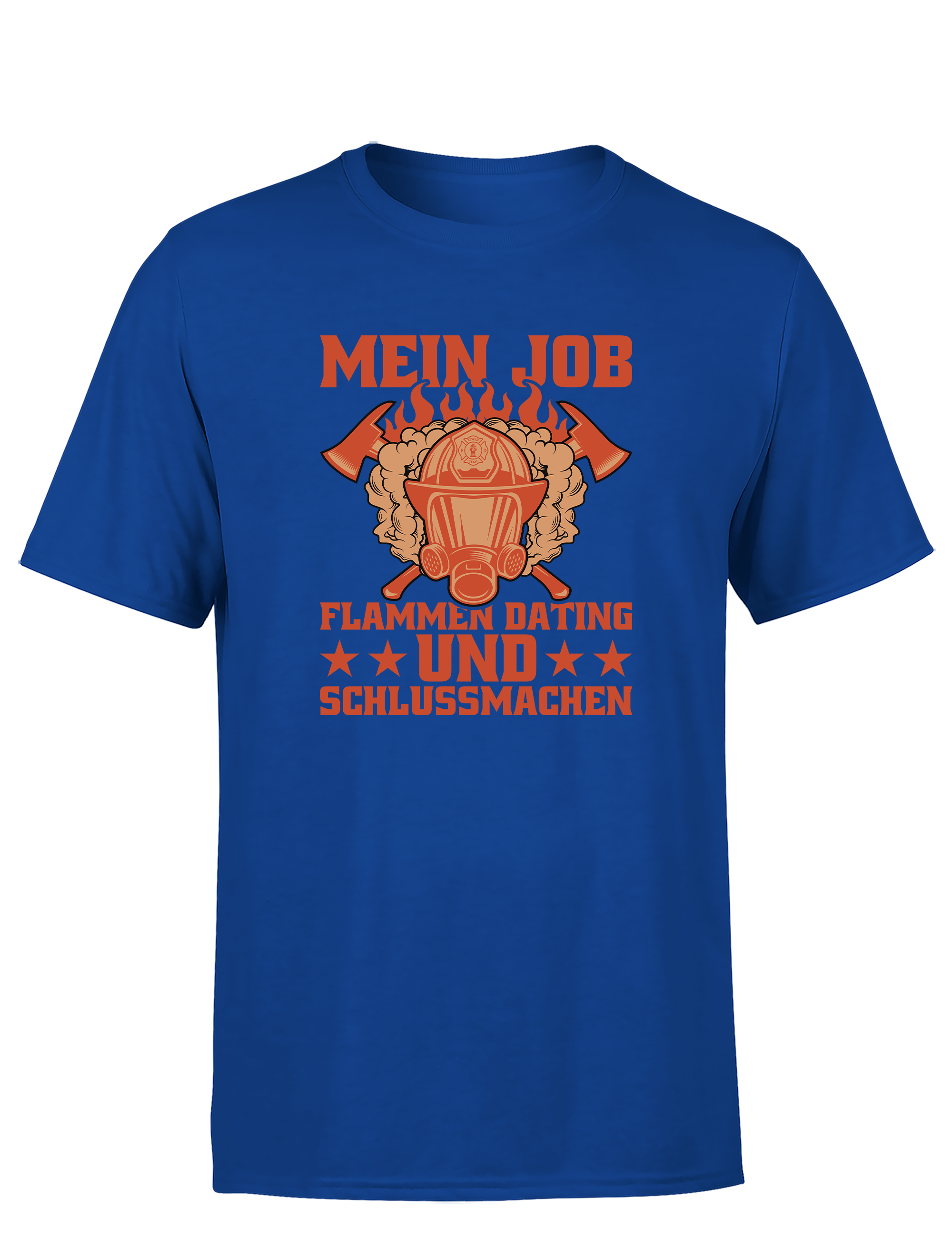 Herren T-Shirt Mein Job Flammen Dating und Schlussmachen | Lustiges Feuerwehr Shirt