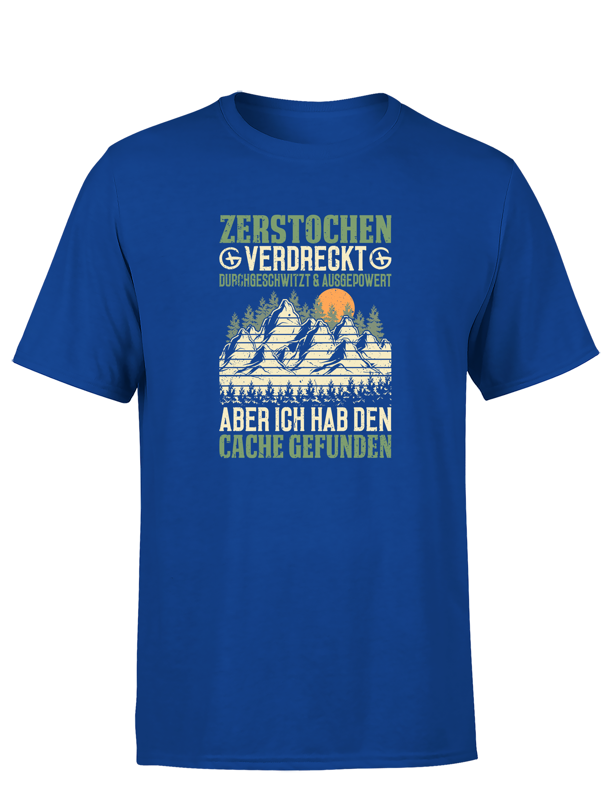 Geocaching Abenteuer – Herren T-Shirt „Zerstochene Helden“ | Lustiges Shirt für Schatzsucher & Outdoor-Fans