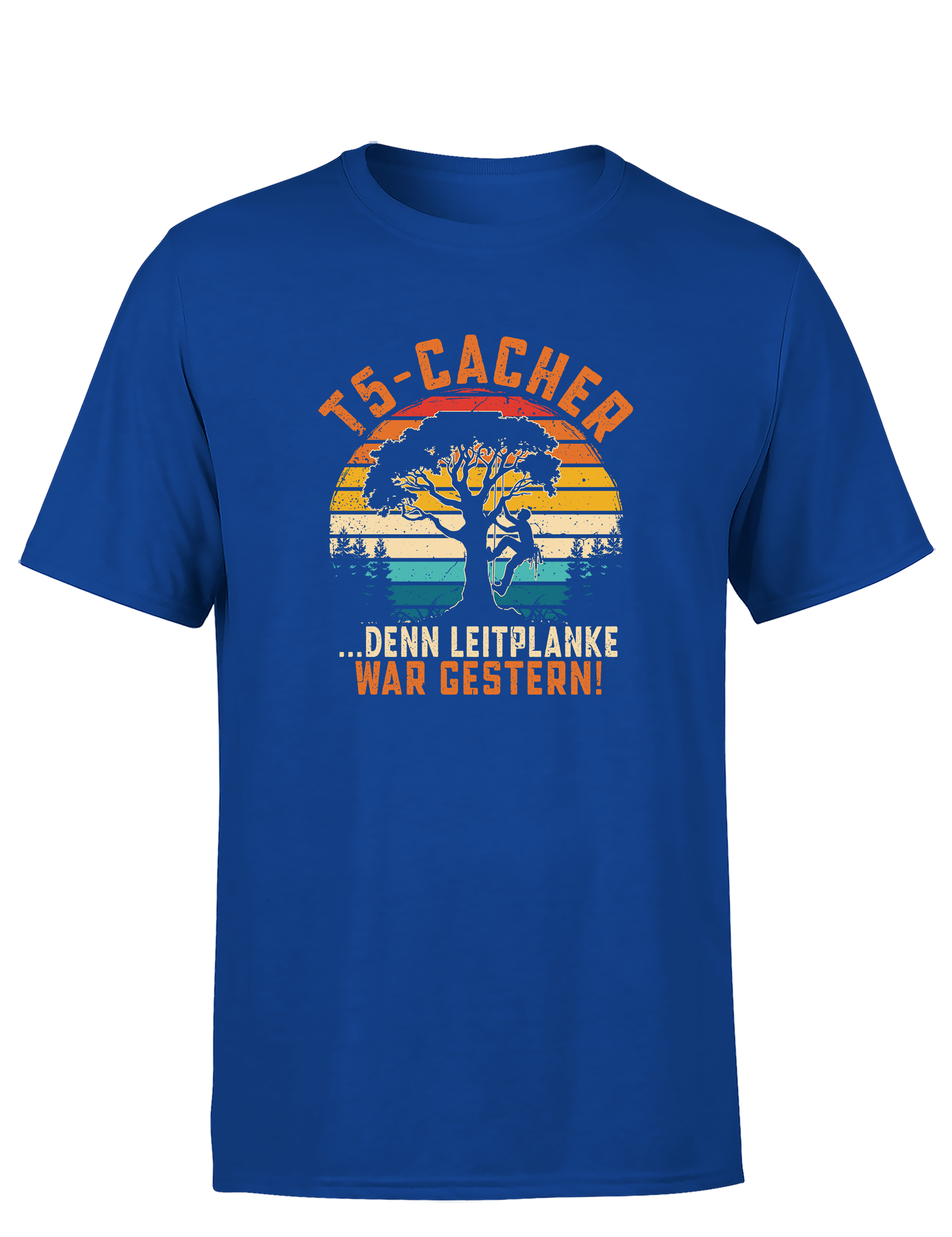 T5-Cacher – Herren T-Shirt „Leitplanke war gestern“ | Lustiges Geocaching Shirt für Abenteurer & Schatzsucher
