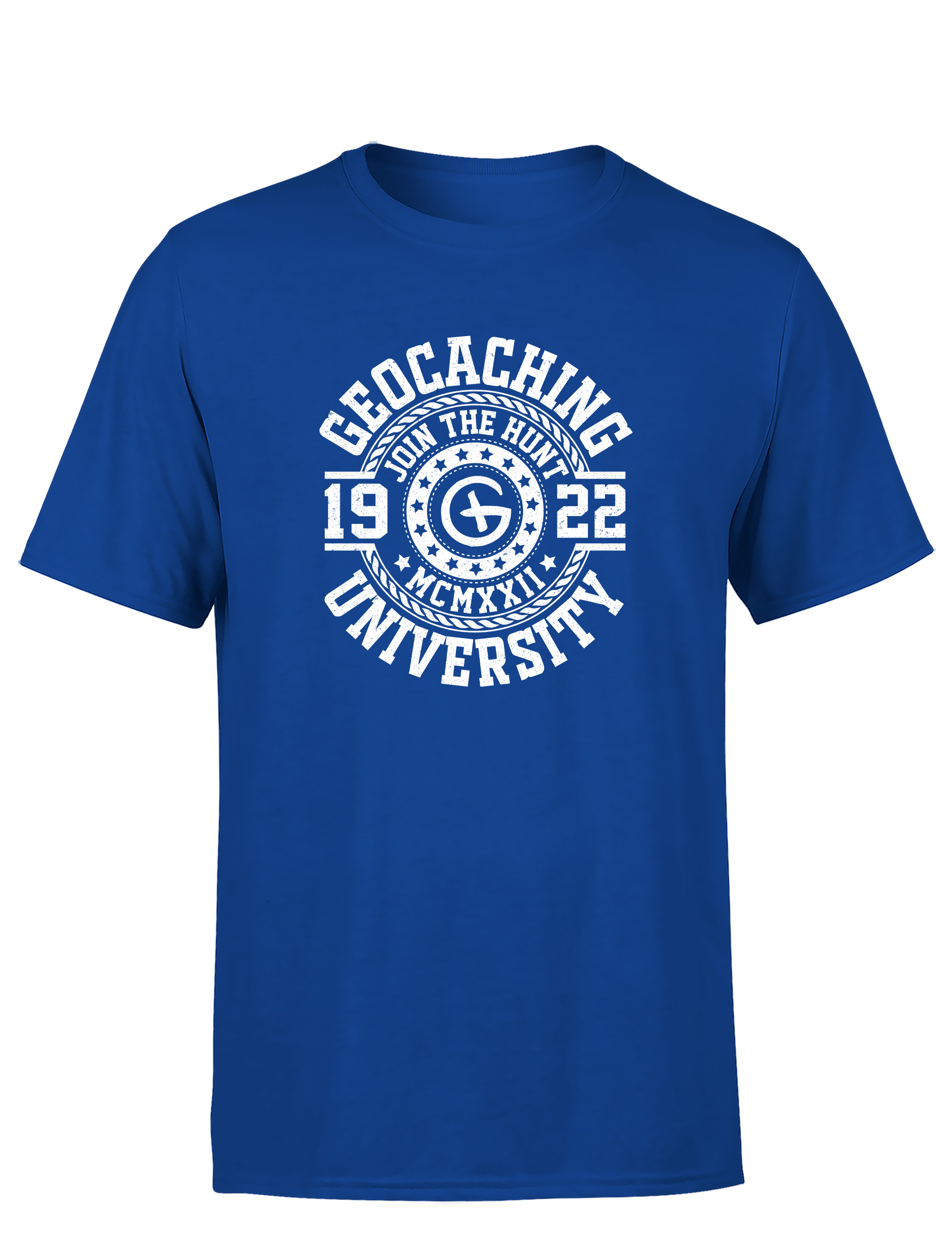 Geocaching University – Herren T-Shirt im Retro College Stil | Lustiges Geocacher Shirt für Schatzsucher & Outdoor-Fans