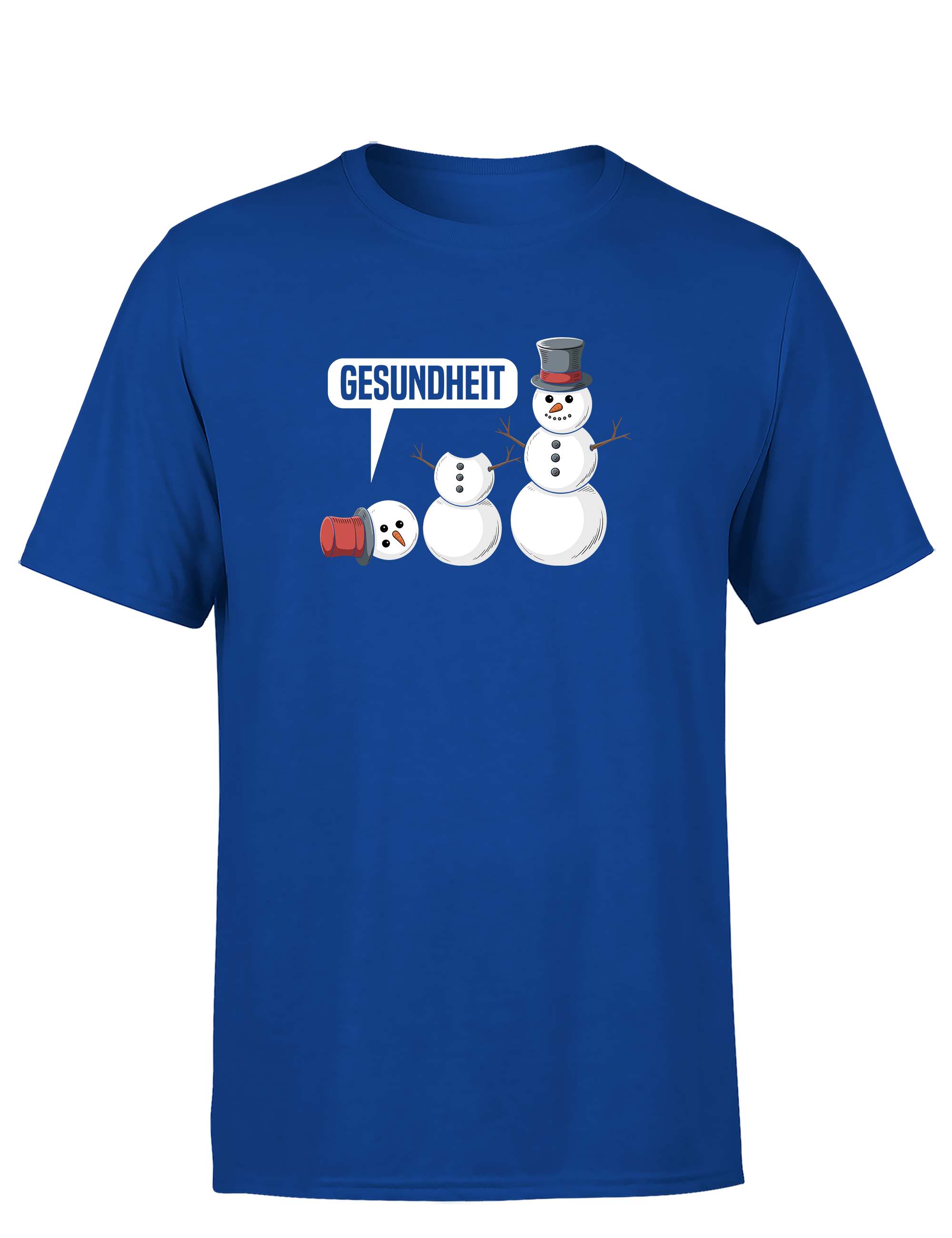 Lustiges Herren T-Shirt „Gesundheit – Schneemann-Schnupfen“ | Winter Humor Shirt mit Schneemann-Gag