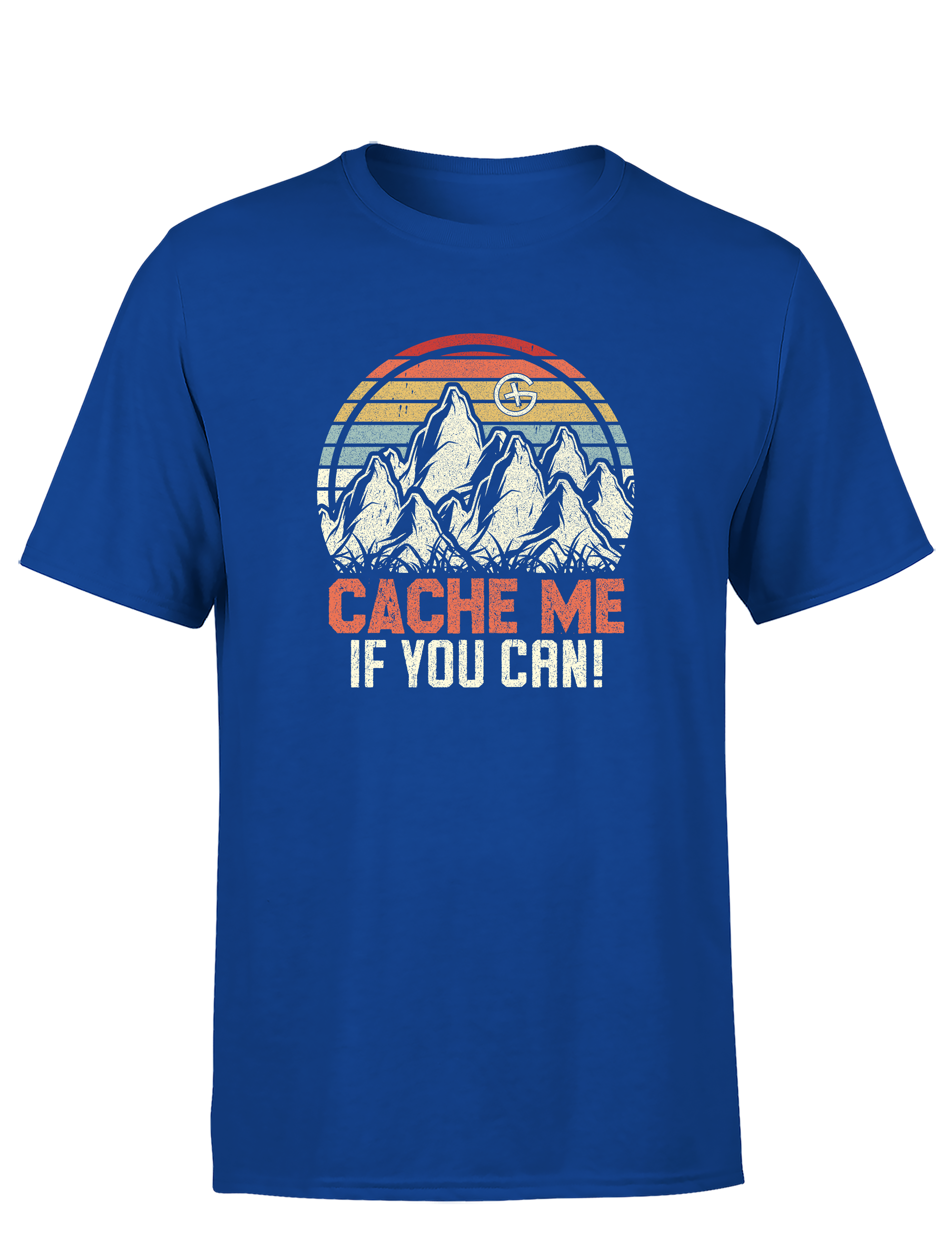 Cache Me If You Can! – Geocaching Herren T-Shirt im Vintage Look | Stylisches Shirt für Schatzsucher & Outdoor-Abenteurer