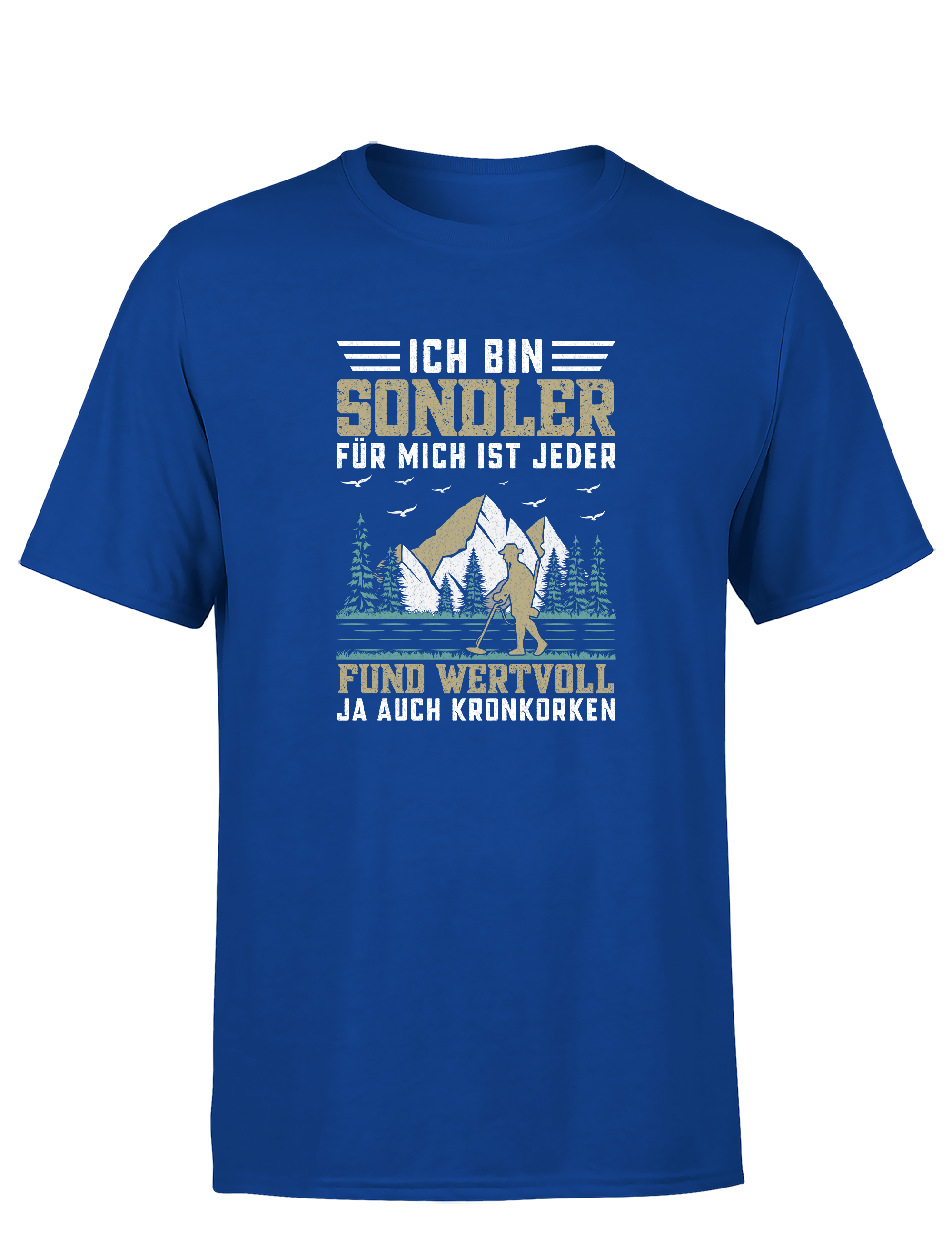 Ich bin Sondler – für mich ist jeder Fund wertvoll (ja, auch Kronkorken) – Herren T-Shirt im Retro Stil | Lustiges Shirt für Sondengänger, Hobby, Freizeit & Geschenkidee