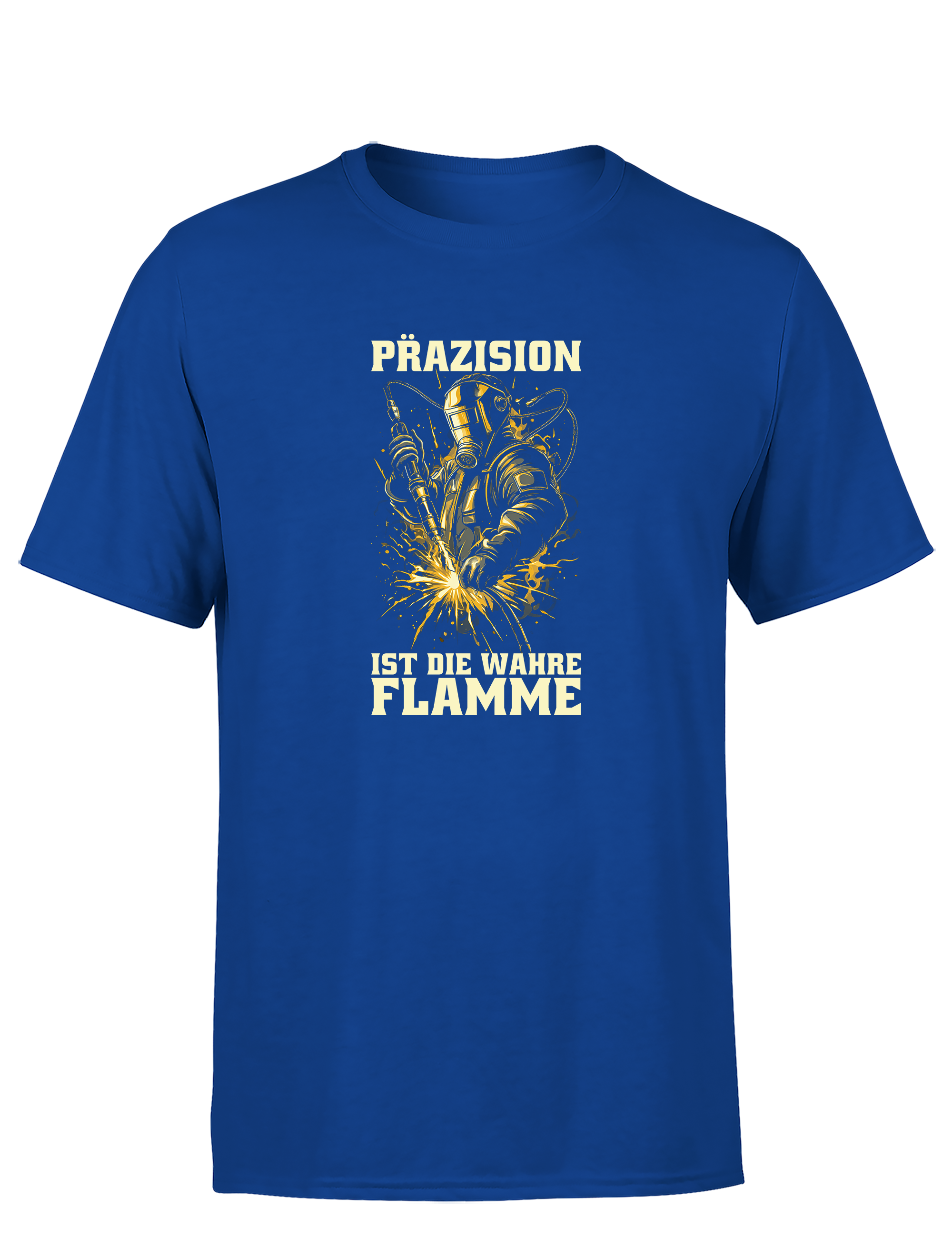 Präzision ist die wahre Flamme – Herren T-Shirt im Retro Stil | Lustiges Shirt für Schweißer, Metallbauer & Handwerker