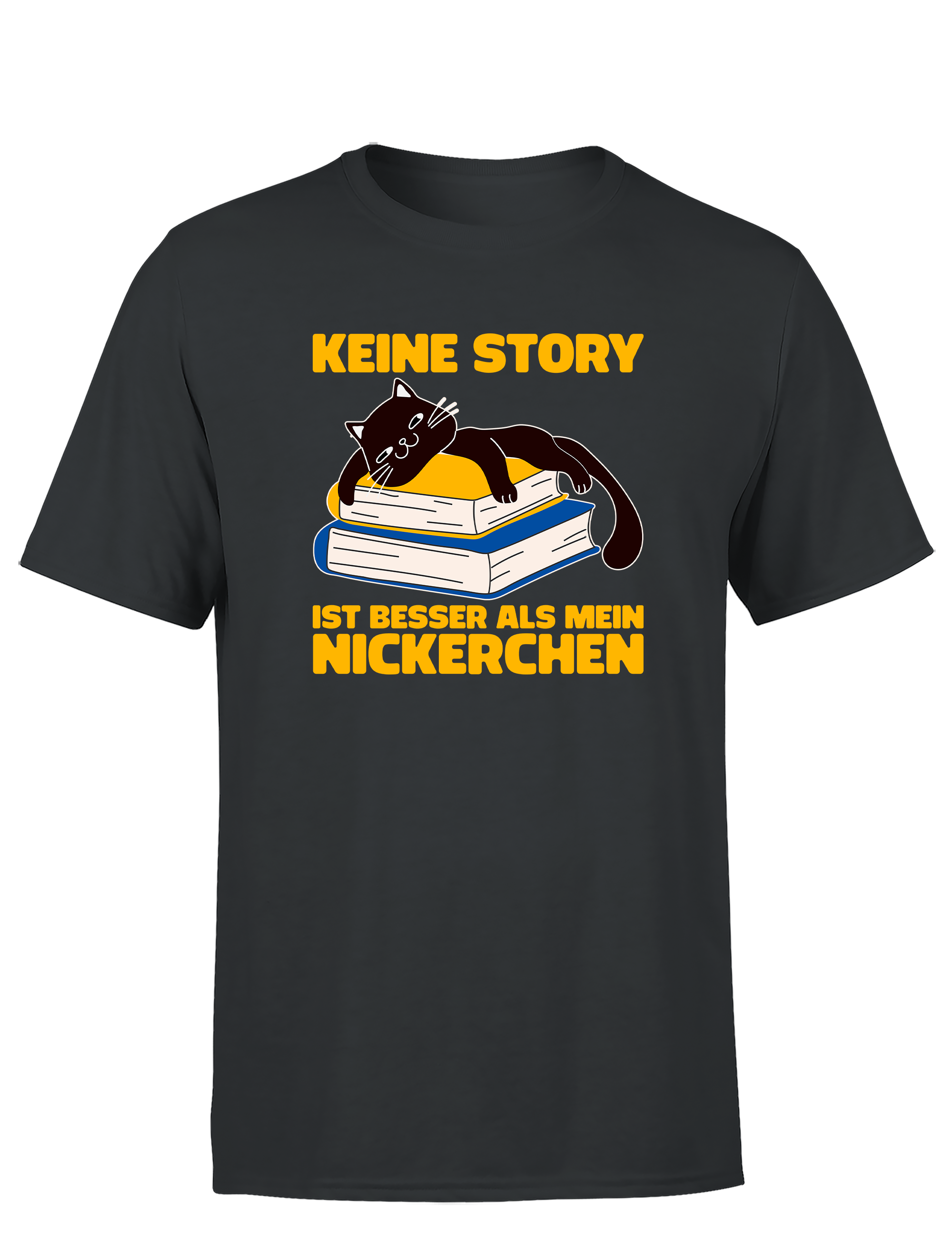 Keine Story ist besser als mein Nickerchen – Herren T-Shirt im Retro Stil | Lustiges Shirt für Leseratten, Bibliothek & Freizeit