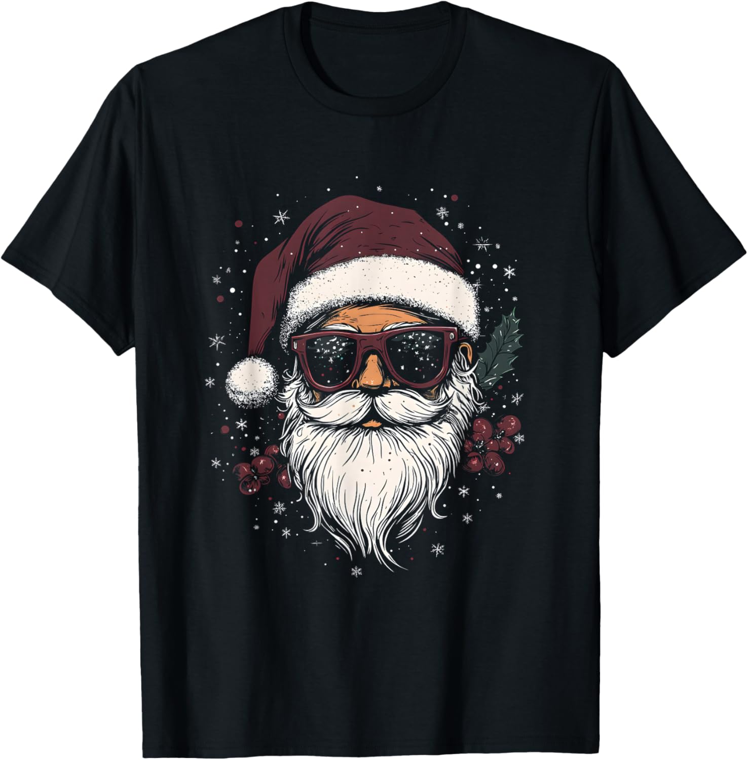 Cooler Weihnachtsmann mit Sonnenbrille Weihnachten T-Shirt