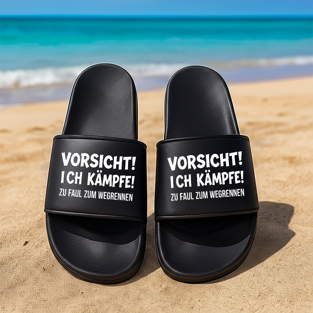 Badeschuhe Vorsicht! Ich kämpfe!