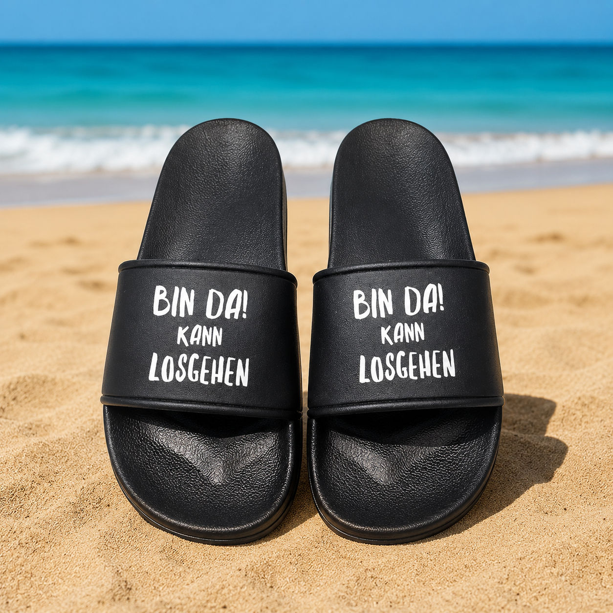 Badeschuhe Bin da kann losgehen