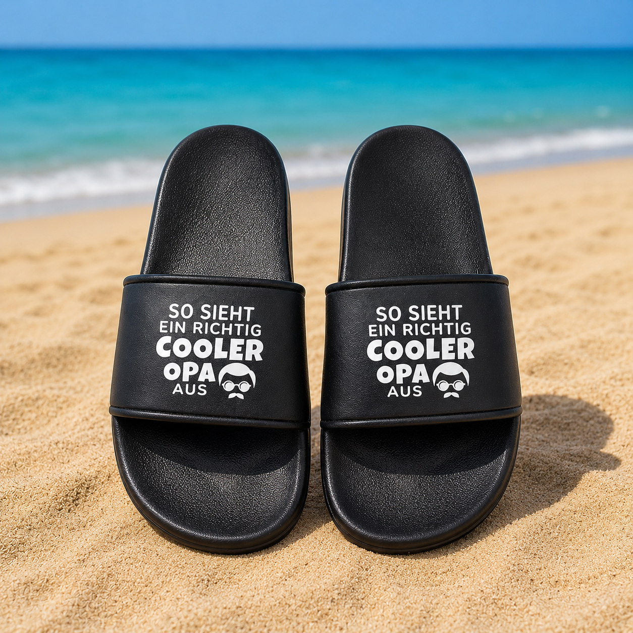 Badeschuhe So sieht ein richtig cooler Opa aus