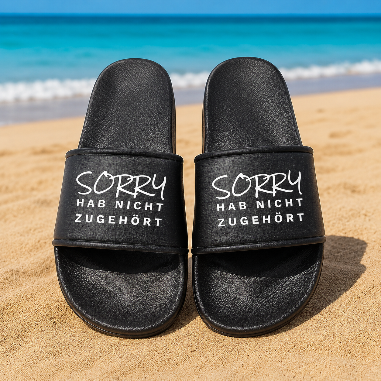 Badeschuhe Sorry hab nicht zugehört
