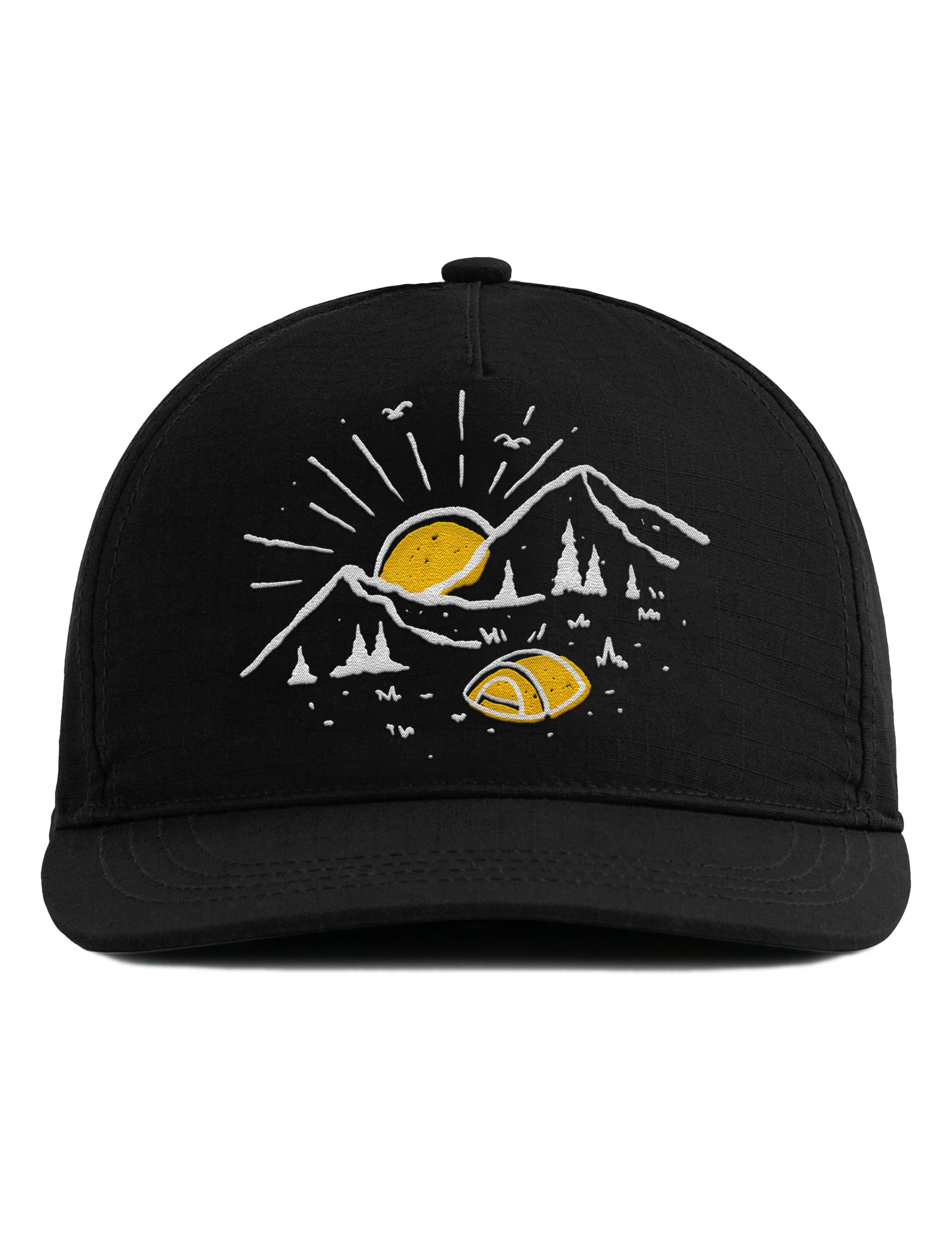Snapback Cap – Camping Outdoor – Unisex Basecap - Bestickt