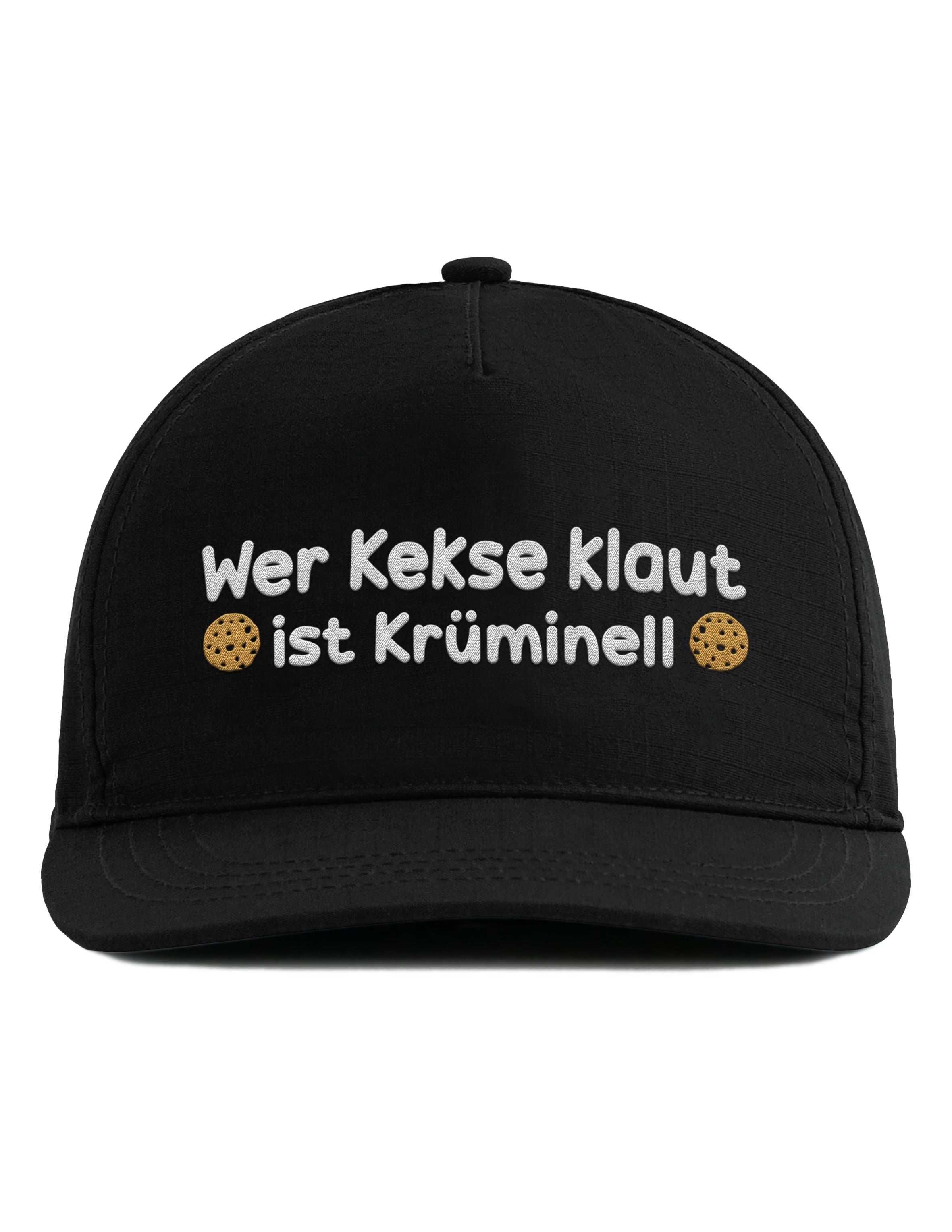 Snapback Cap – Wer Kekse klaut ist Krüminell – Unisex Basecap - Bestickt