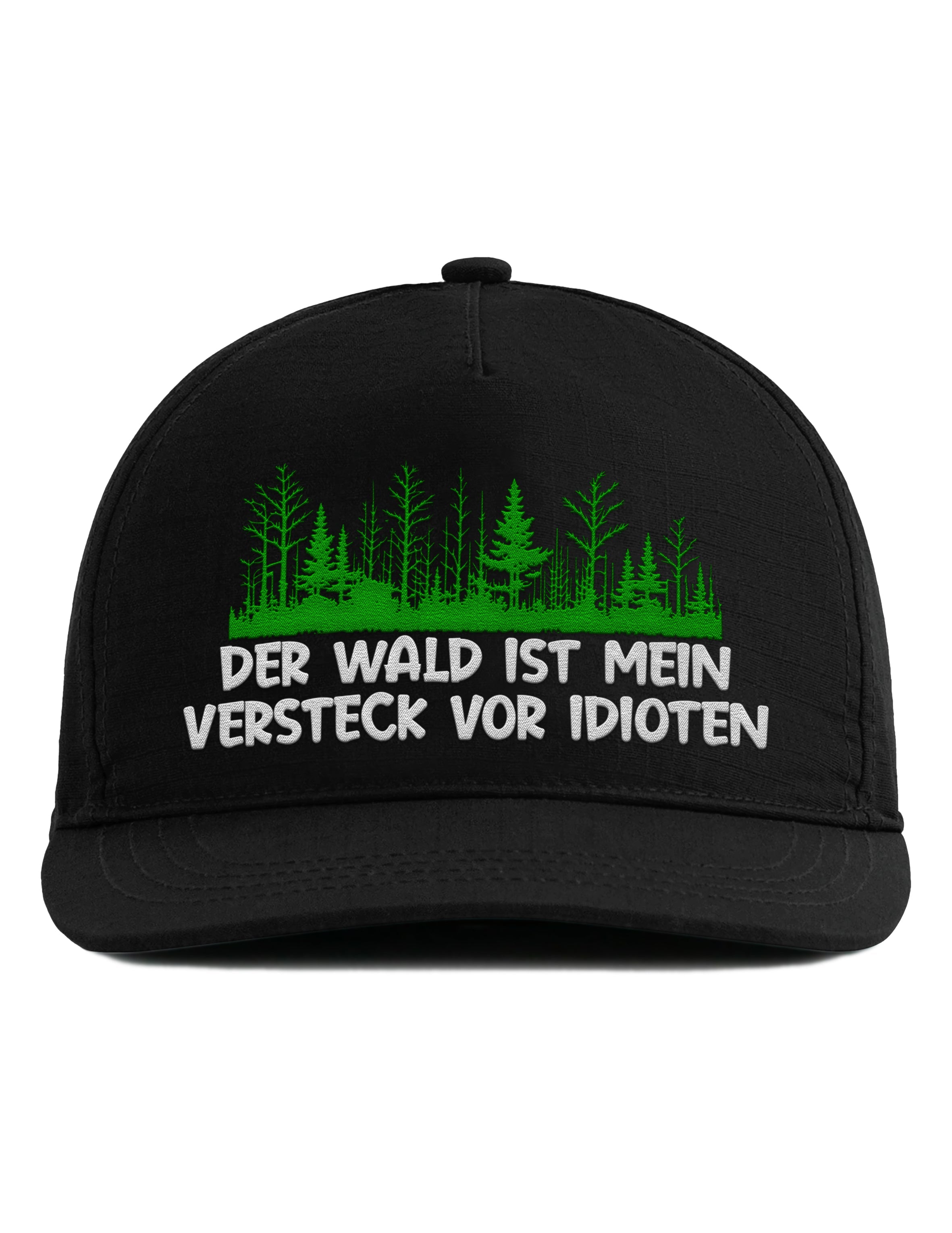 Snapback Cap – Der Wald ist mein Versteck vor Idioten – Unisex Basecap – Bestickt