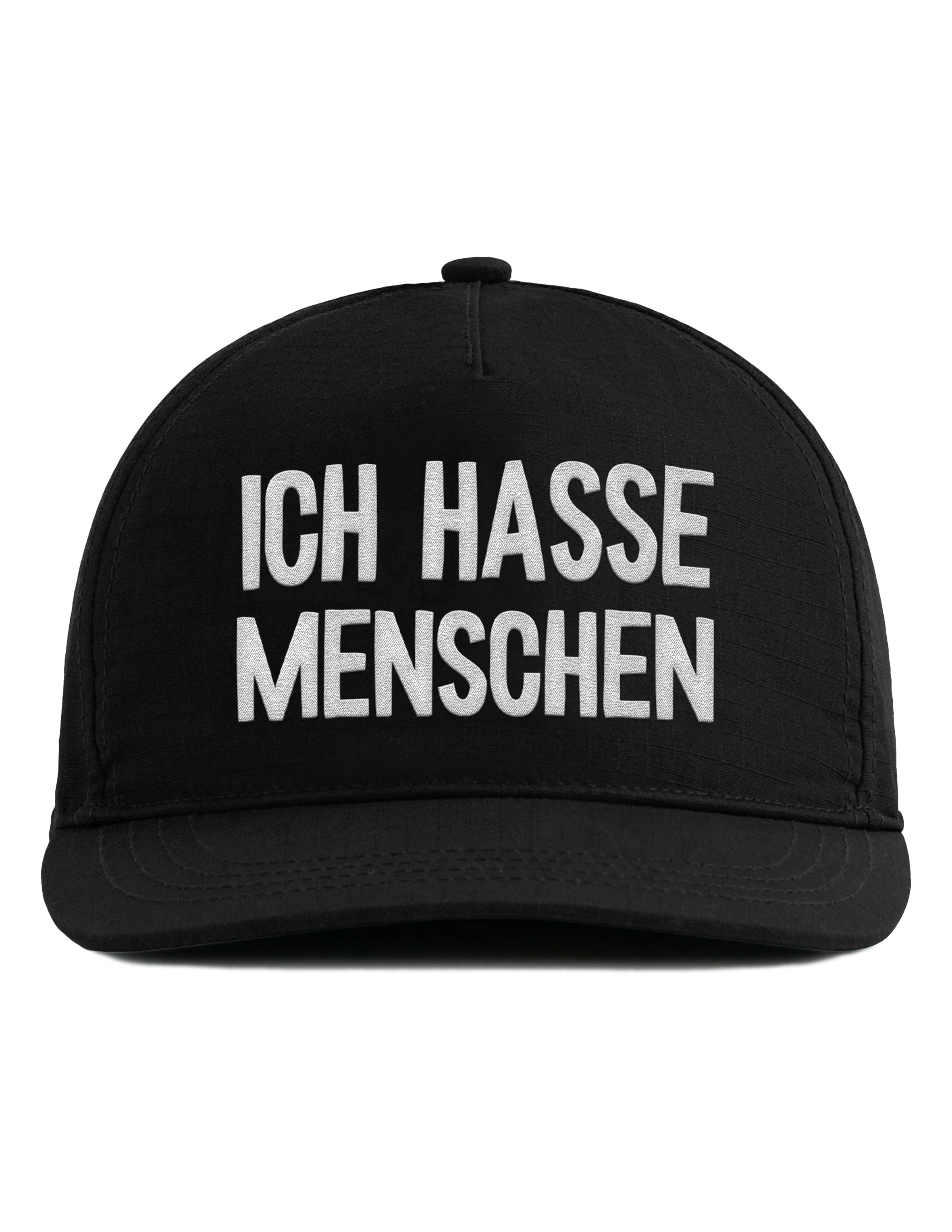 Snapback Cap – Ich hasse Menschen – Bestickt – Unisex Basecap