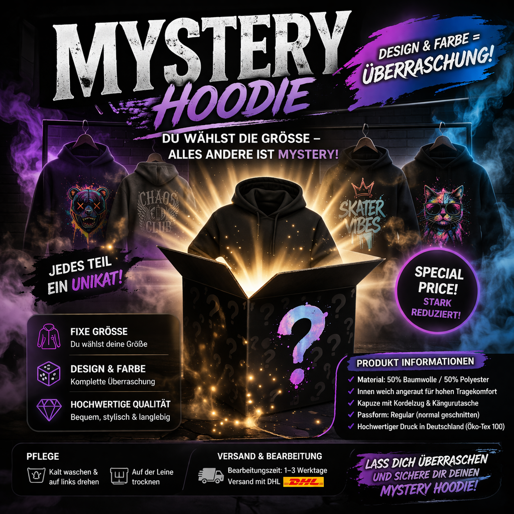 Mystery Hoodie 🎲 – Dein Outfit? Überraschung!