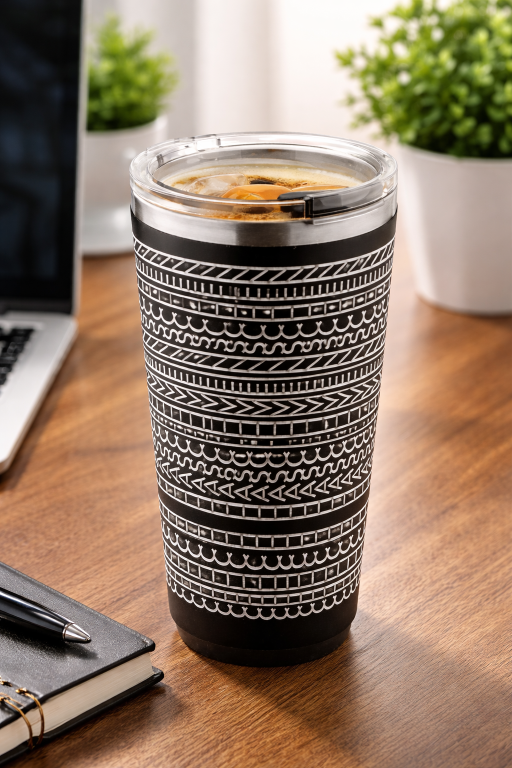 Ich hasse Menschen“ Thermobecher – 500 ml – Schwarz – Edelstahl – Lasergravur