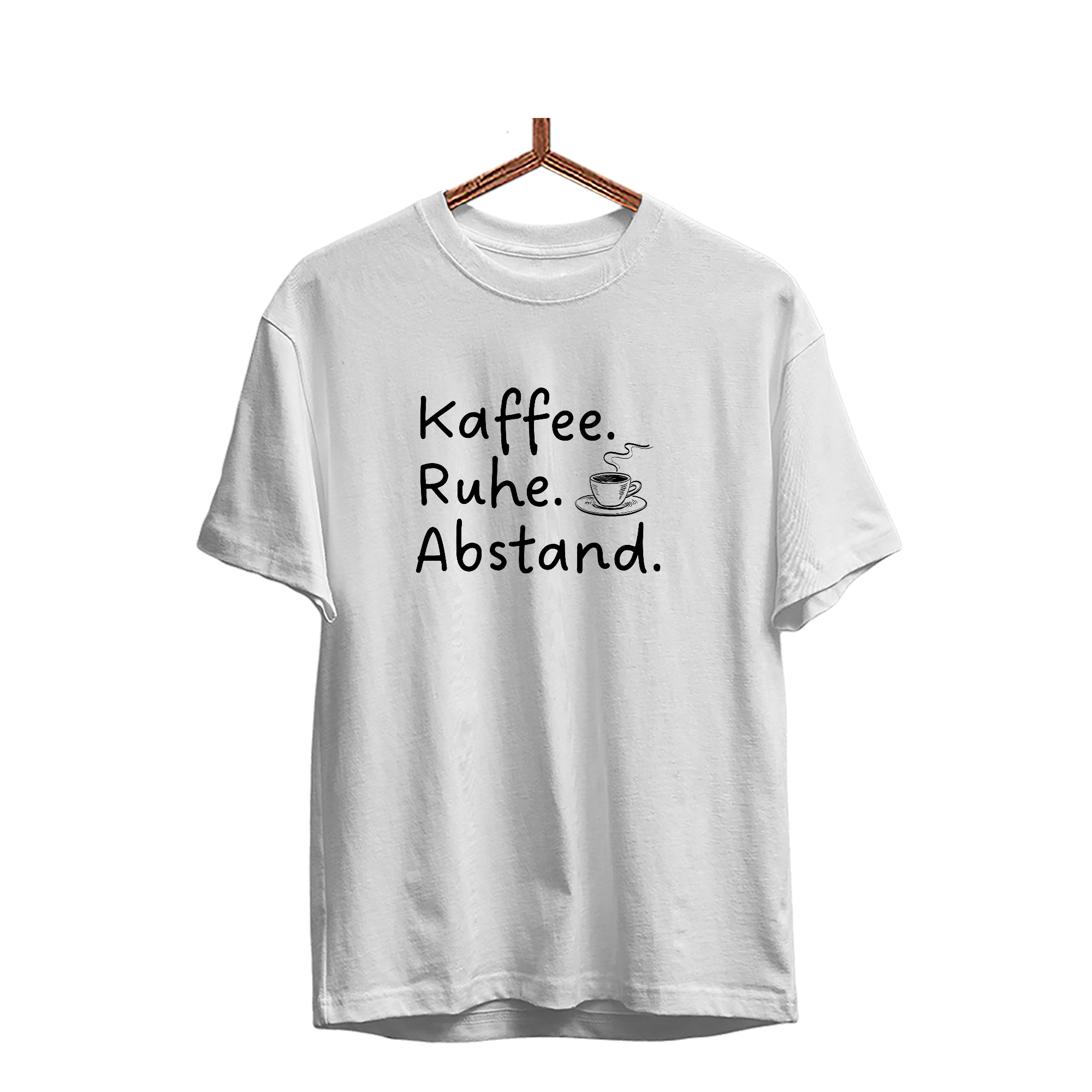 Herren T-Shirt Kaffee Ruhe Abstand