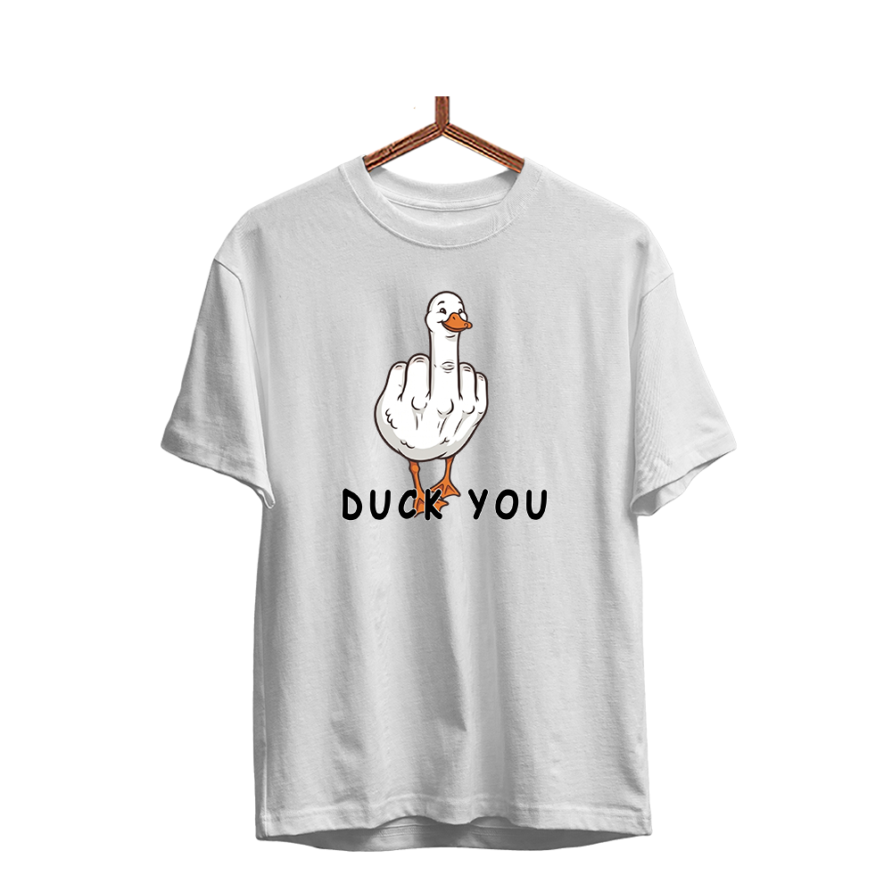 Herren T-Shirt Duck You Weiß