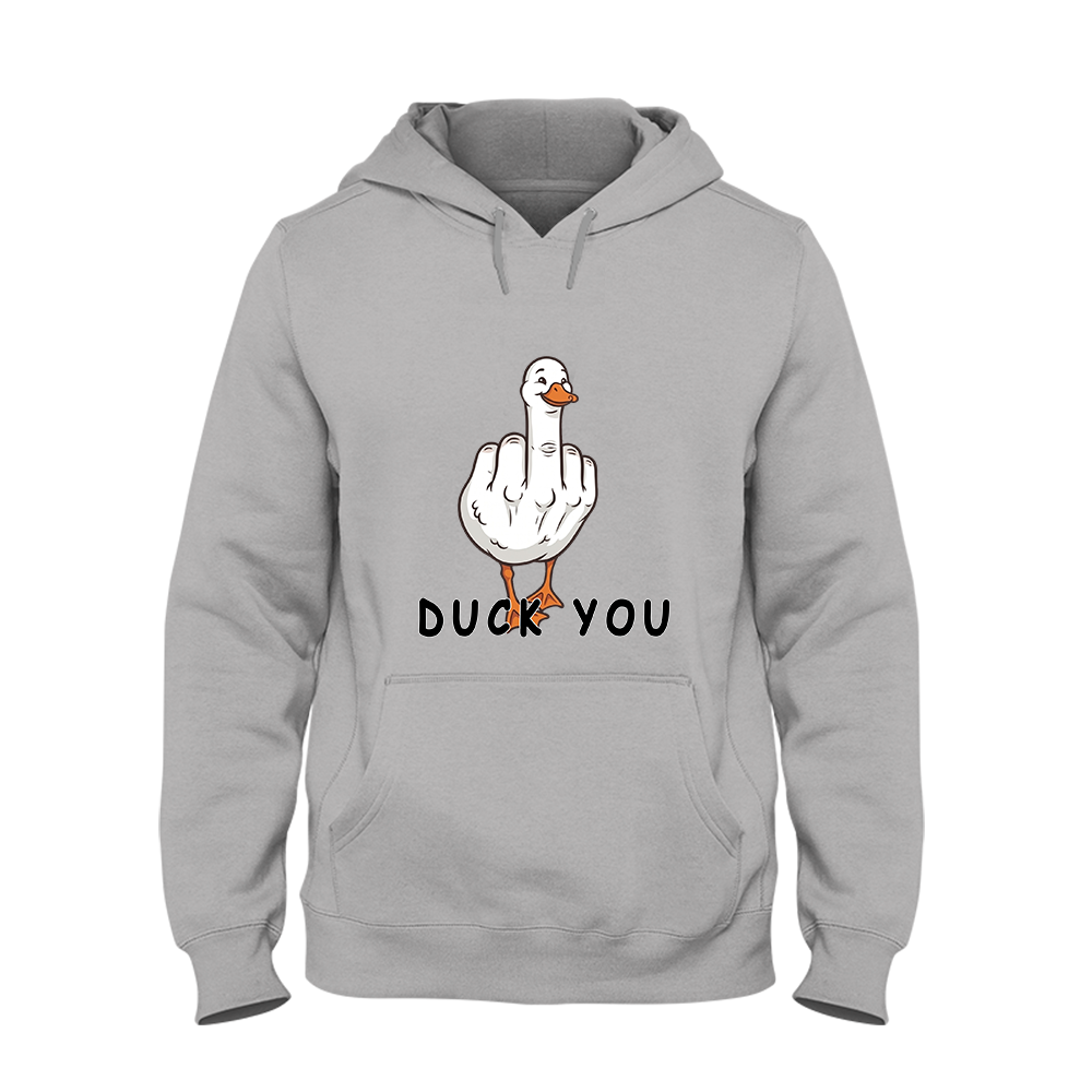 Hoodie Duck You Grau