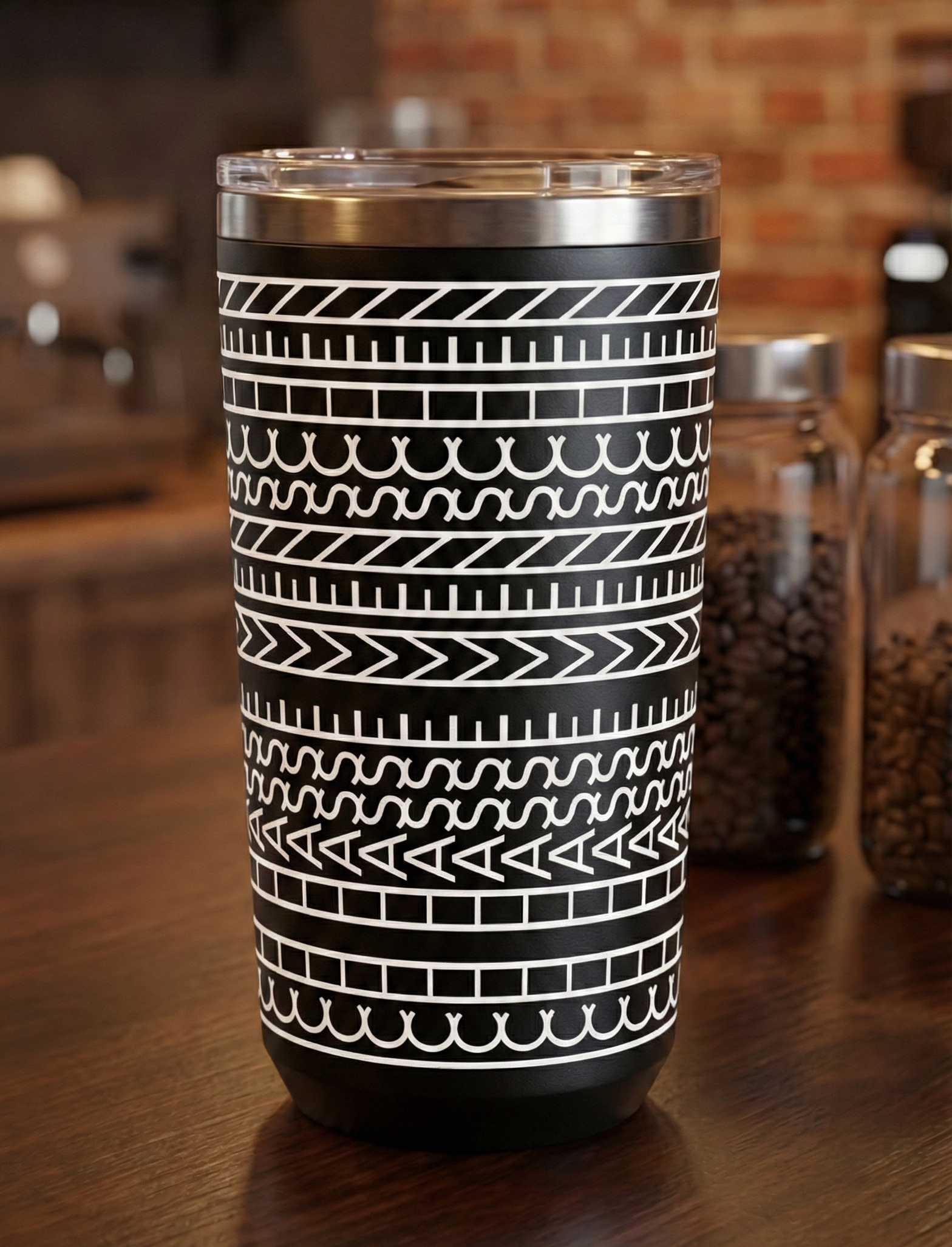 Ich hasse Menschen“ Thermobecher – 500 ml – Schwarz – Edelstahl – Lasergravur