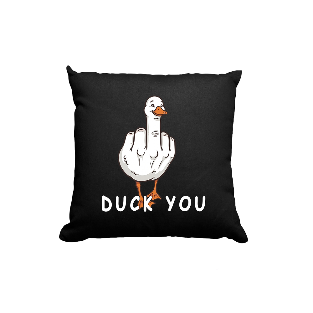 Kissen Duck You Schwarz