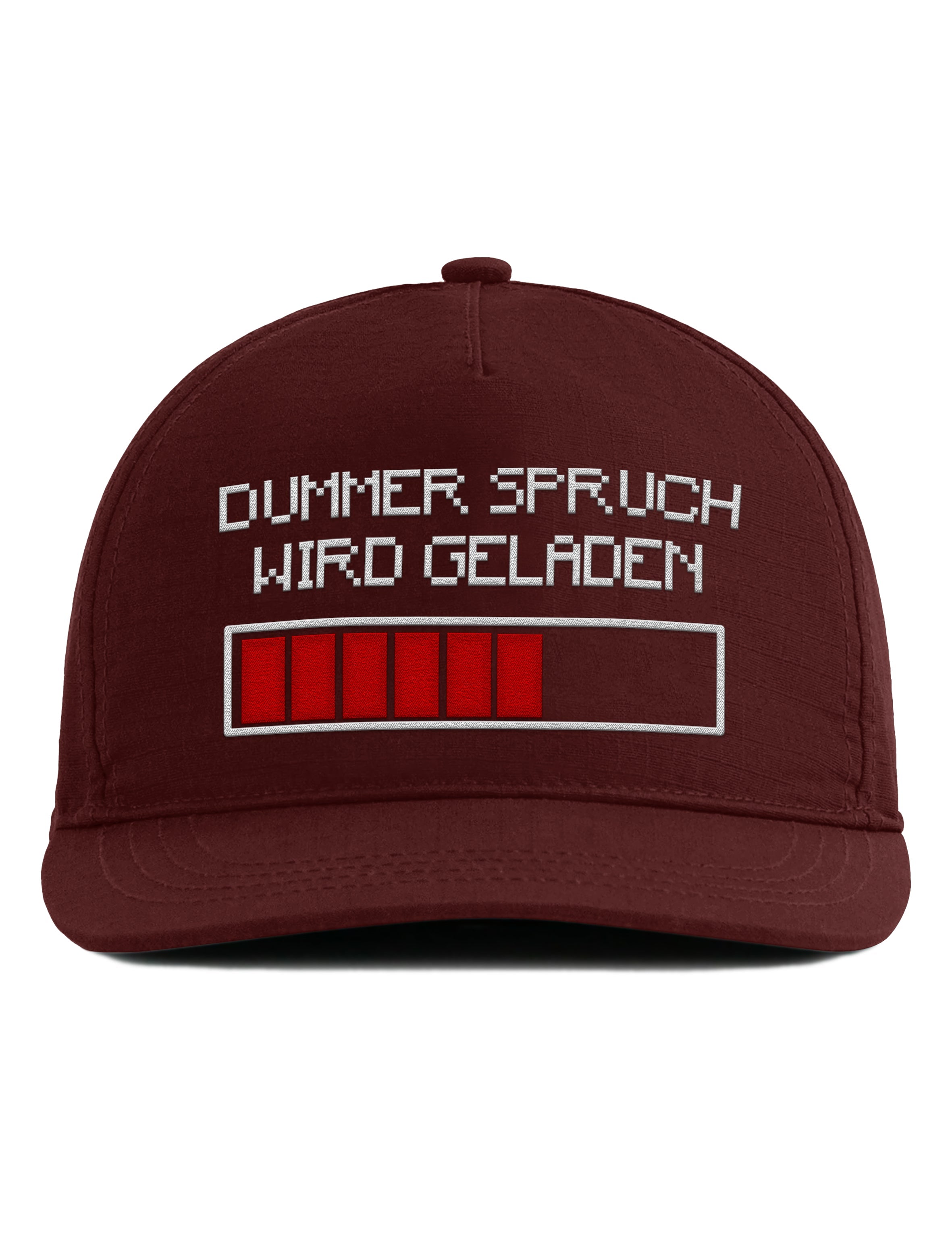 Bestickte Snapback Cap – Dummer Spruch wird geladen – Unisex