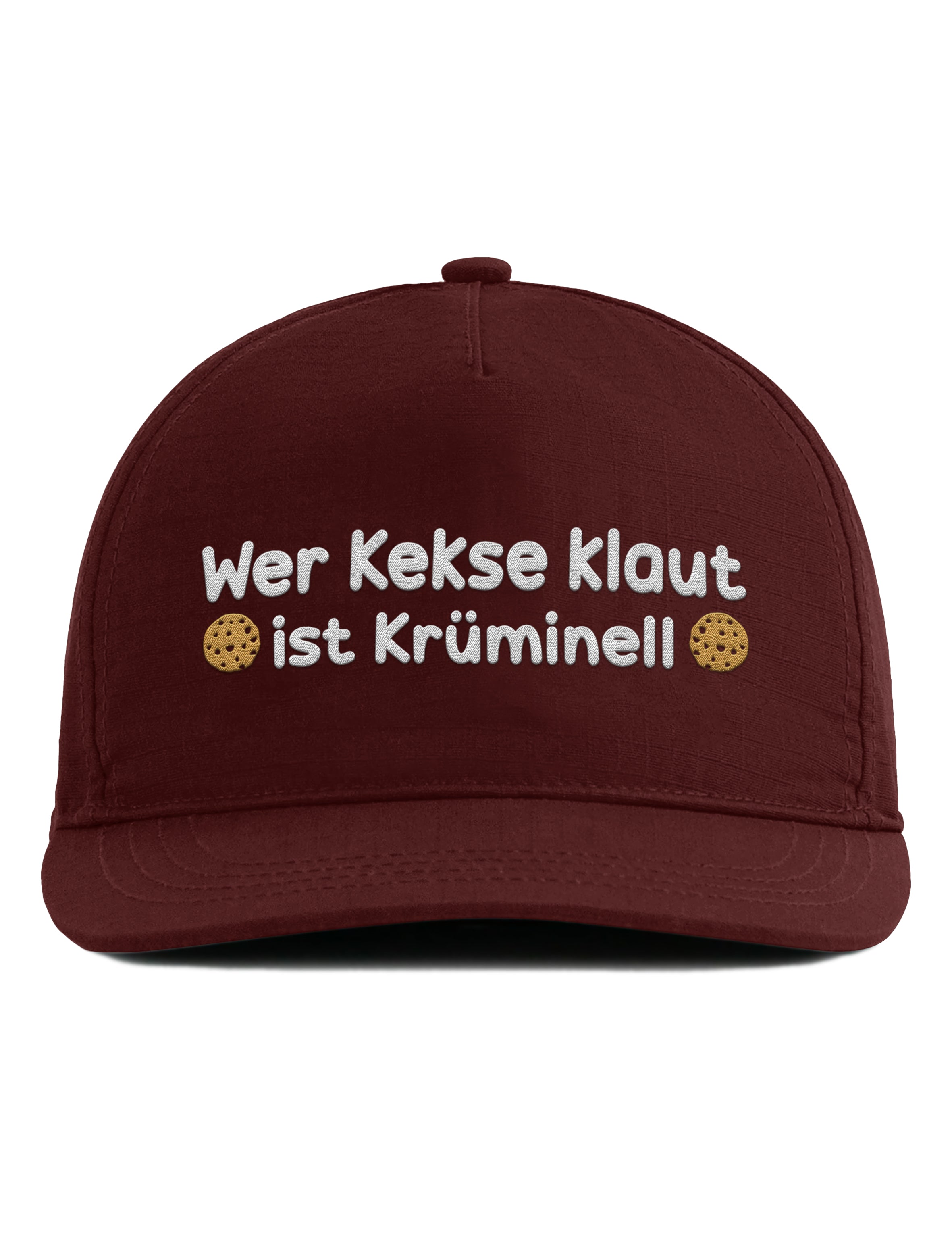Snapback Cap – Wer Kekse klaut ist Krüminell – Unisex Basecap - Bestickt
