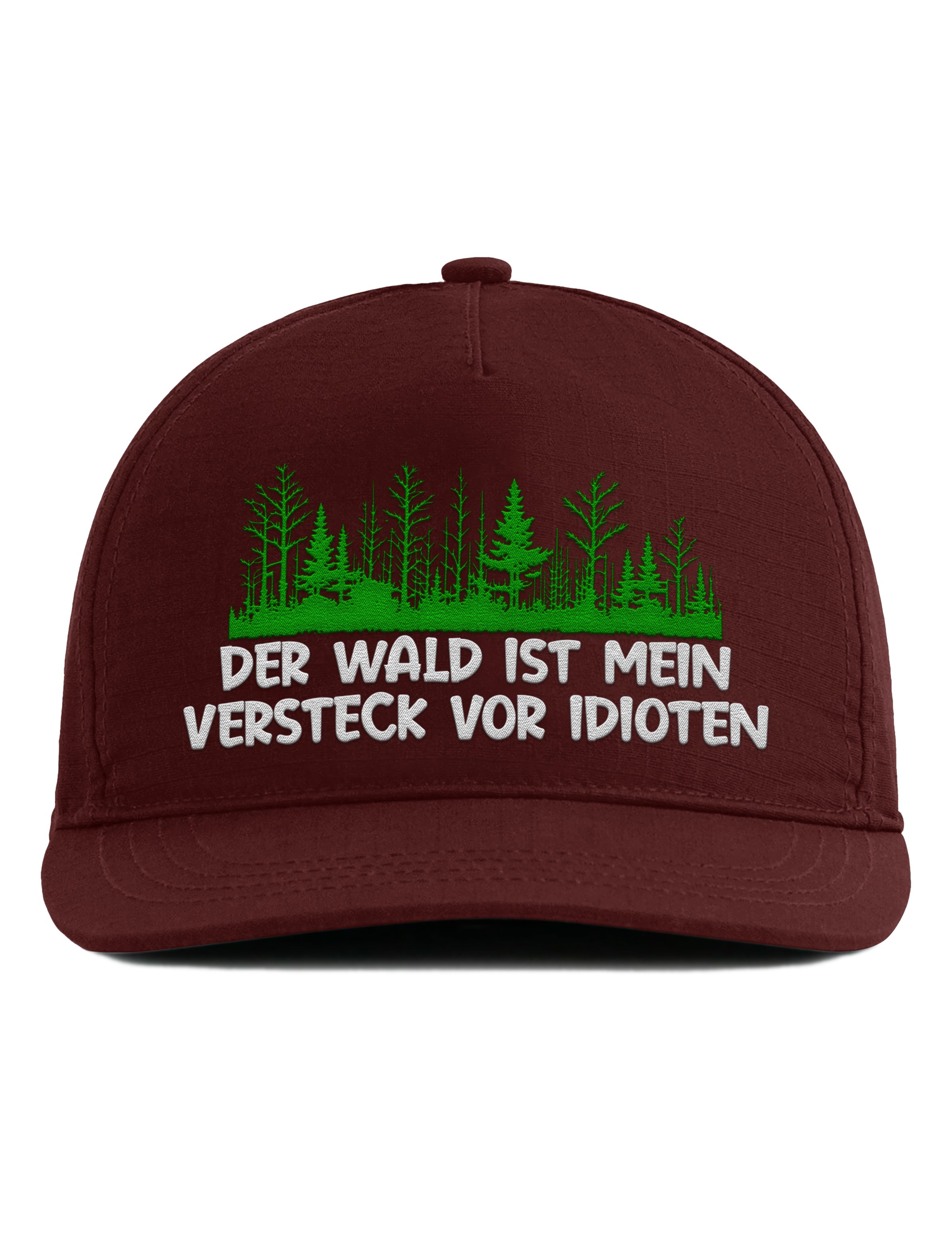 Snapback Cap – Der Wald ist mein Versteck vor Idioten – Unisex Basecap – Bestickt