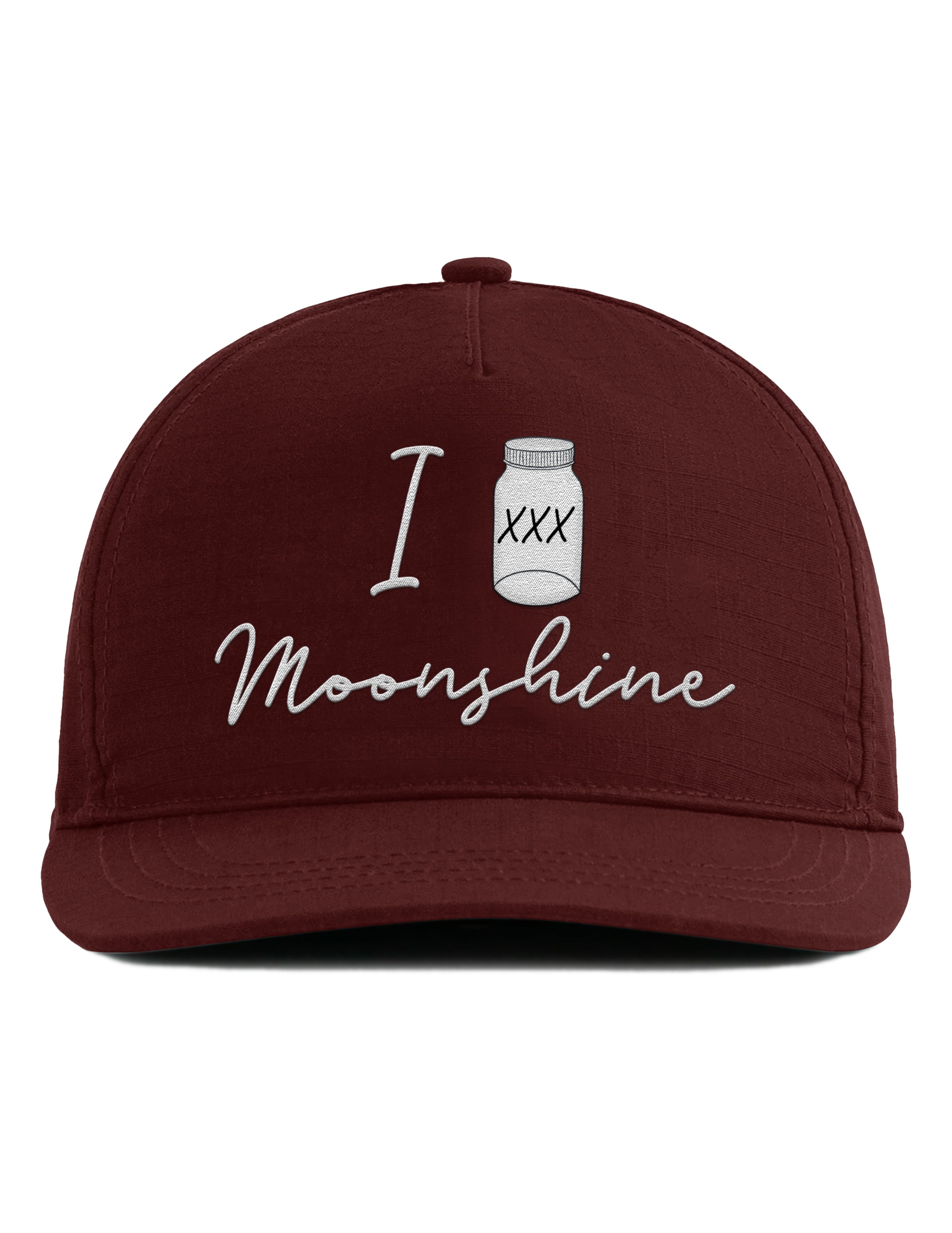 Snapback Cap – I Love Moonshine – Bestickt – Unisex Basecap