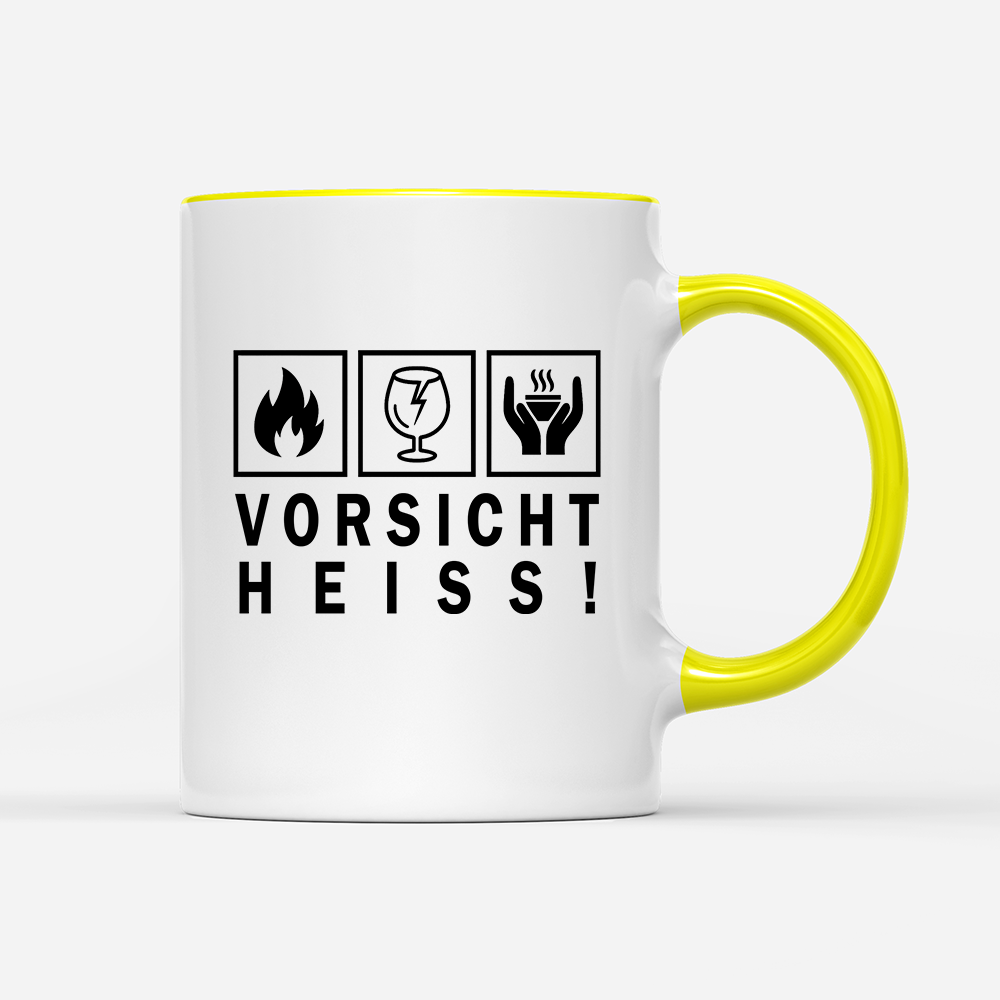 Tasse Vorsicht heiß