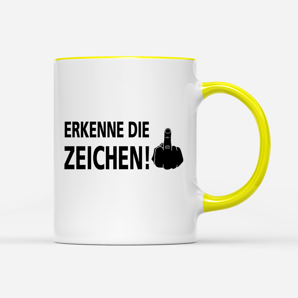 Tasse Erkenne die Zeichen