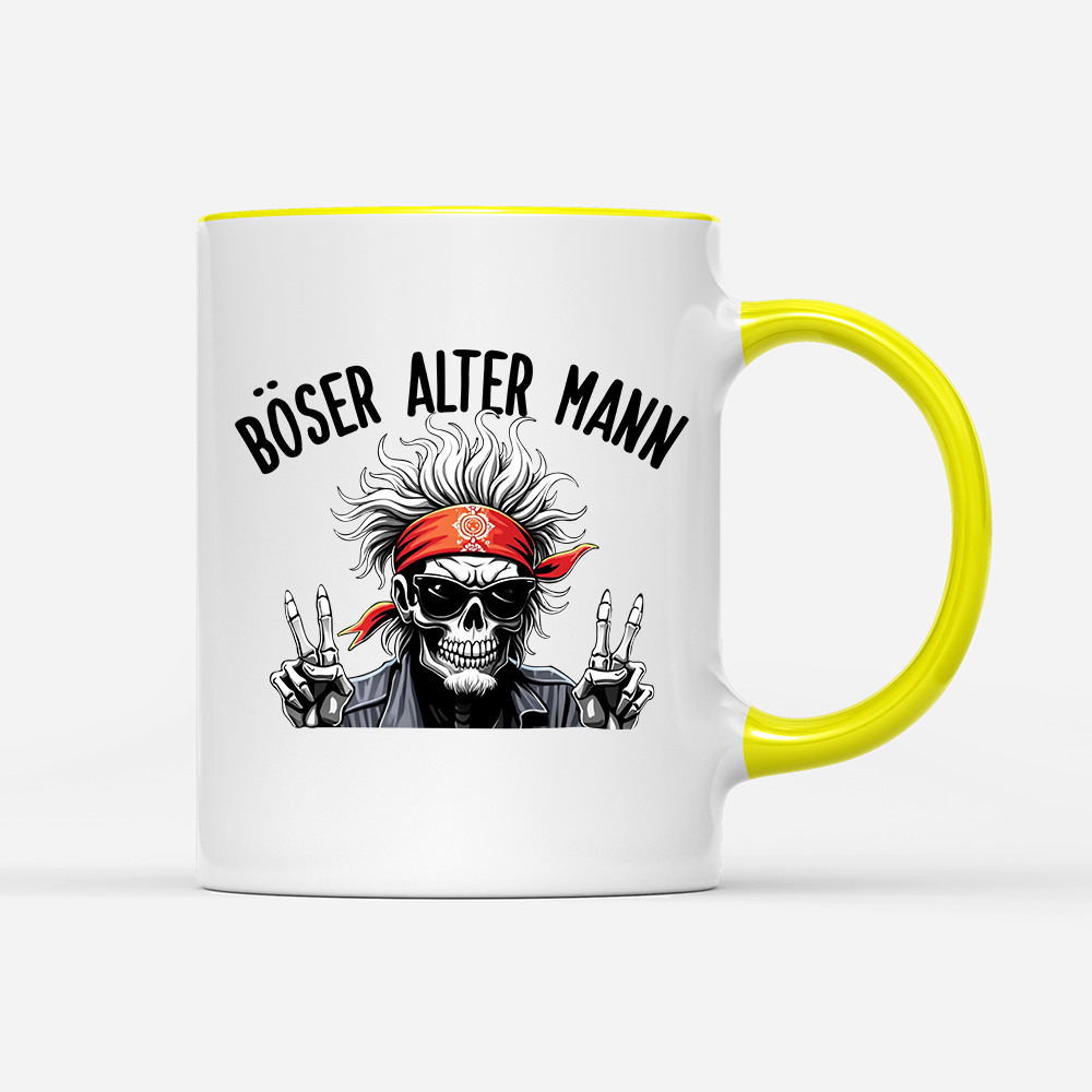 Tasse Böser alter Mann