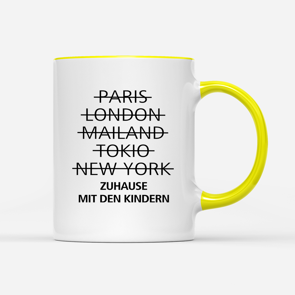 Tasse zuhause mit den Kindern