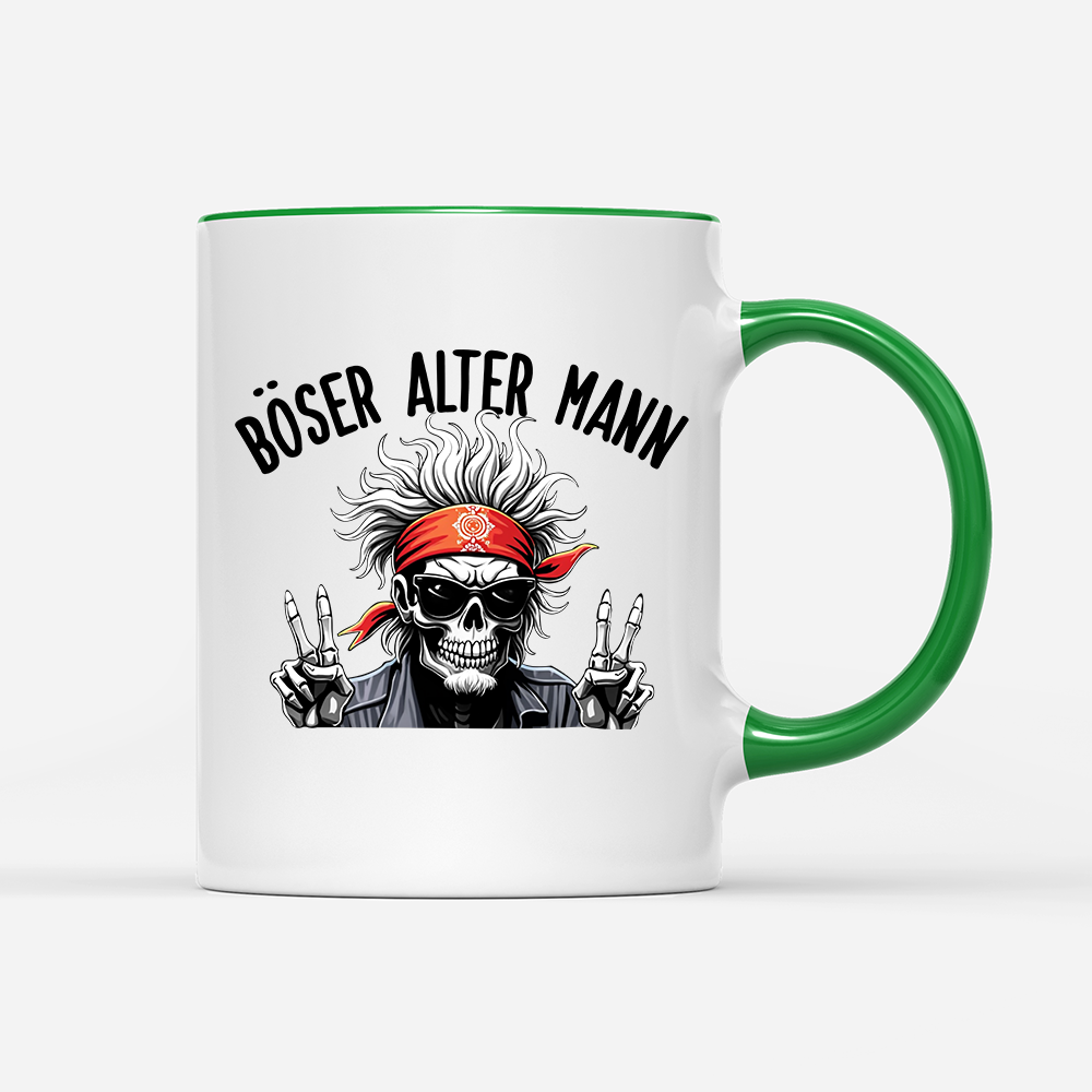 Tasse Böser alter Mann