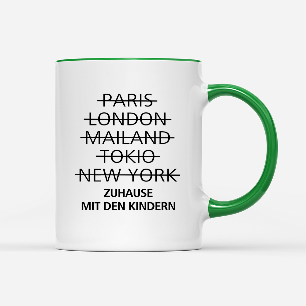 Tasse zuhause mit den Kindern