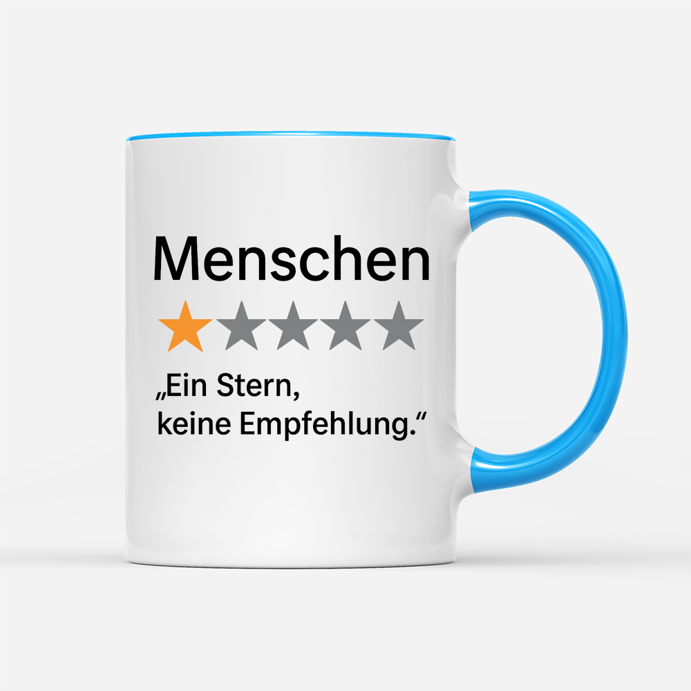 Tasse Menschen ein Stern, keine Empfehlung