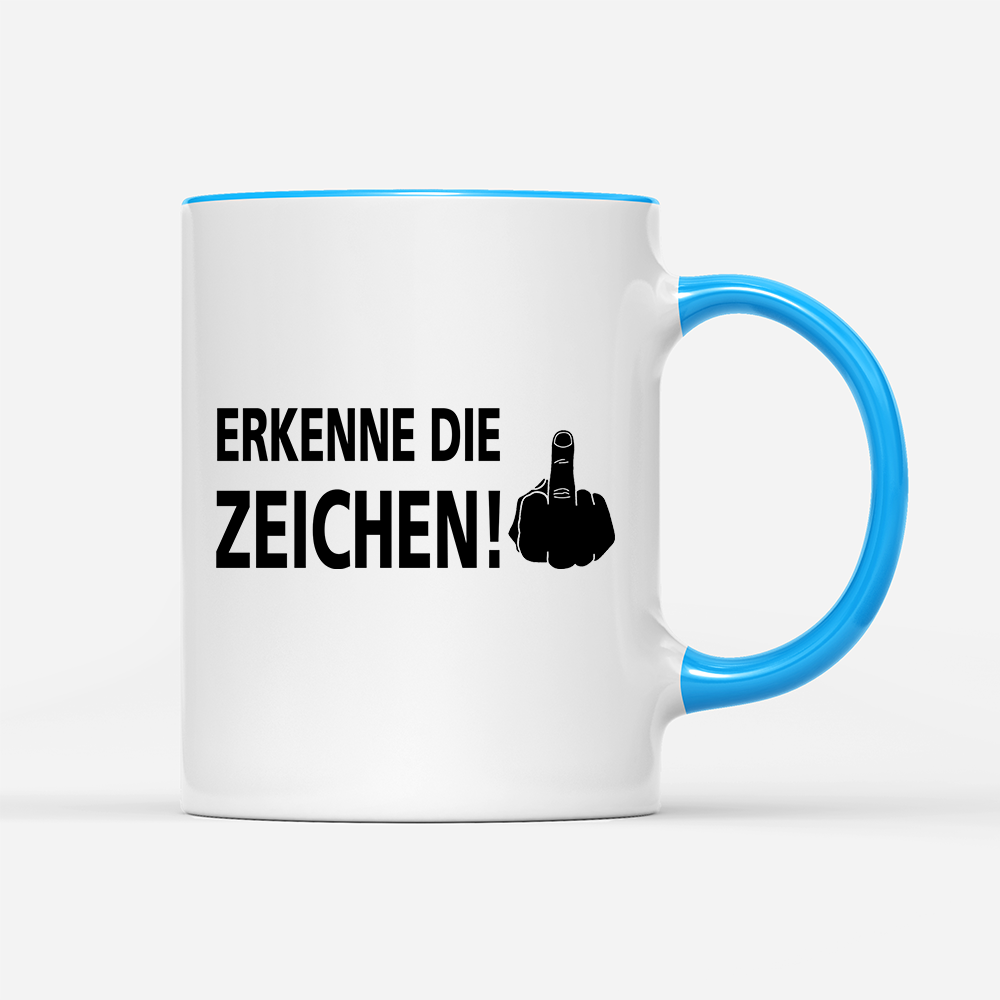 Tasse Erkenne die Zeichen