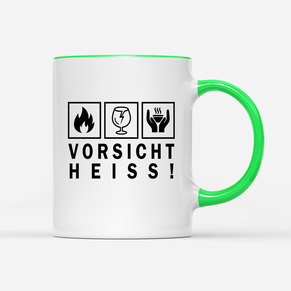 Tasse Vorsicht heiß