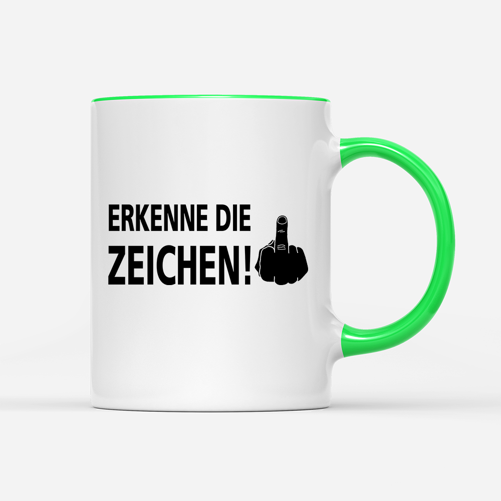 Tasse Erkenne die Zeichen