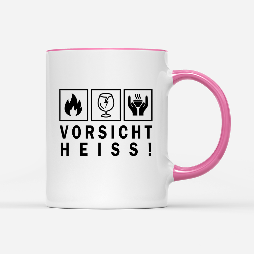 Tasse Vorsicht heiß