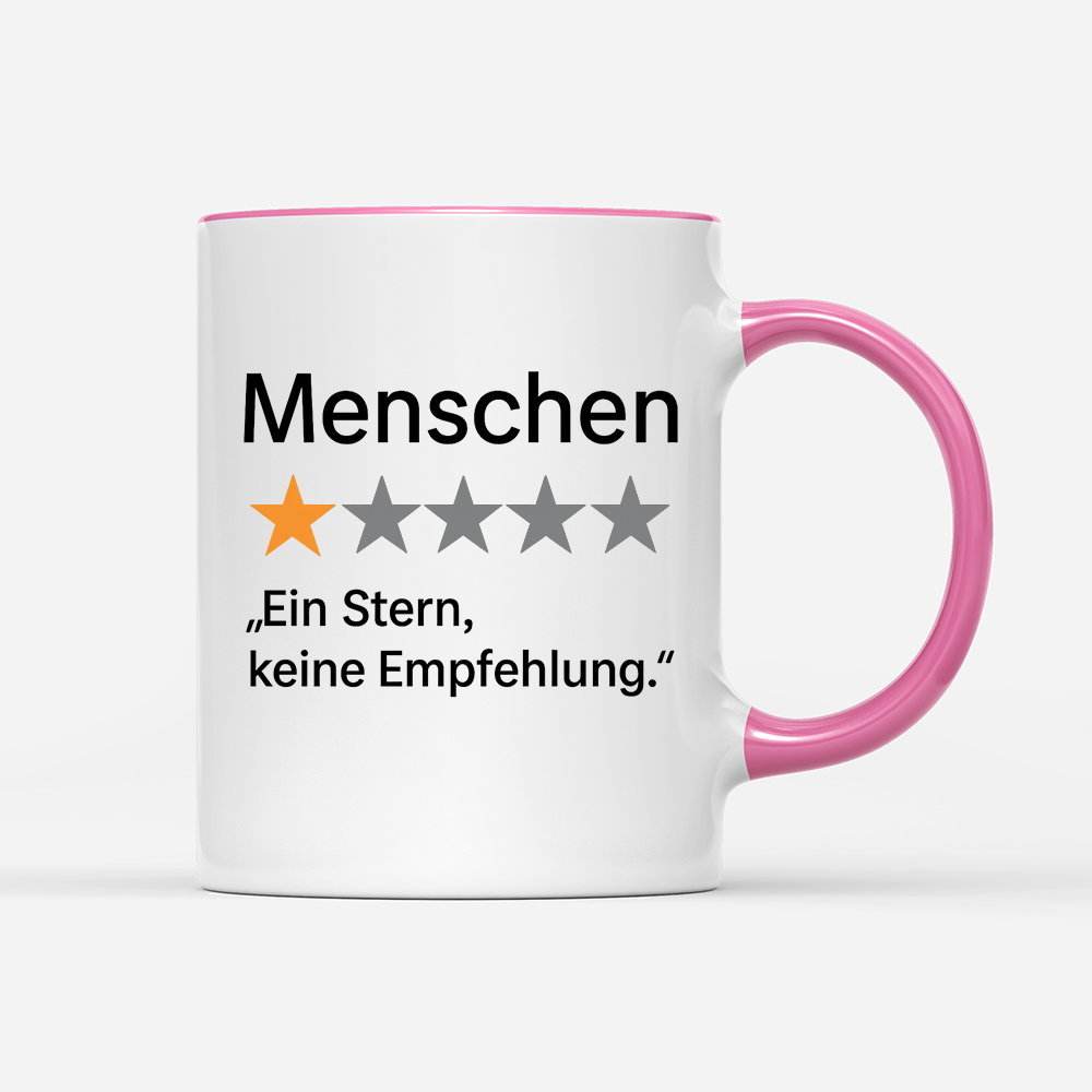 Tasse Menschen ein Stern, keine Empfehlung
