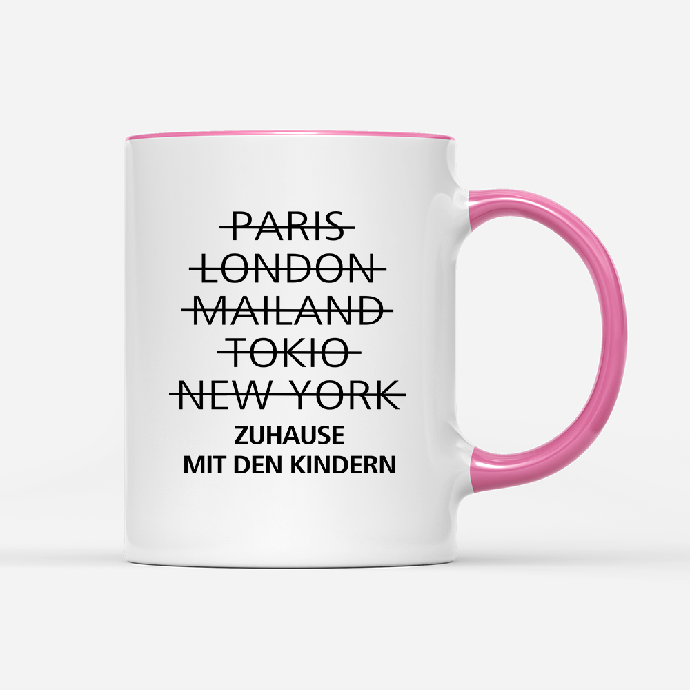 Tasse zuhause mit den Kindern